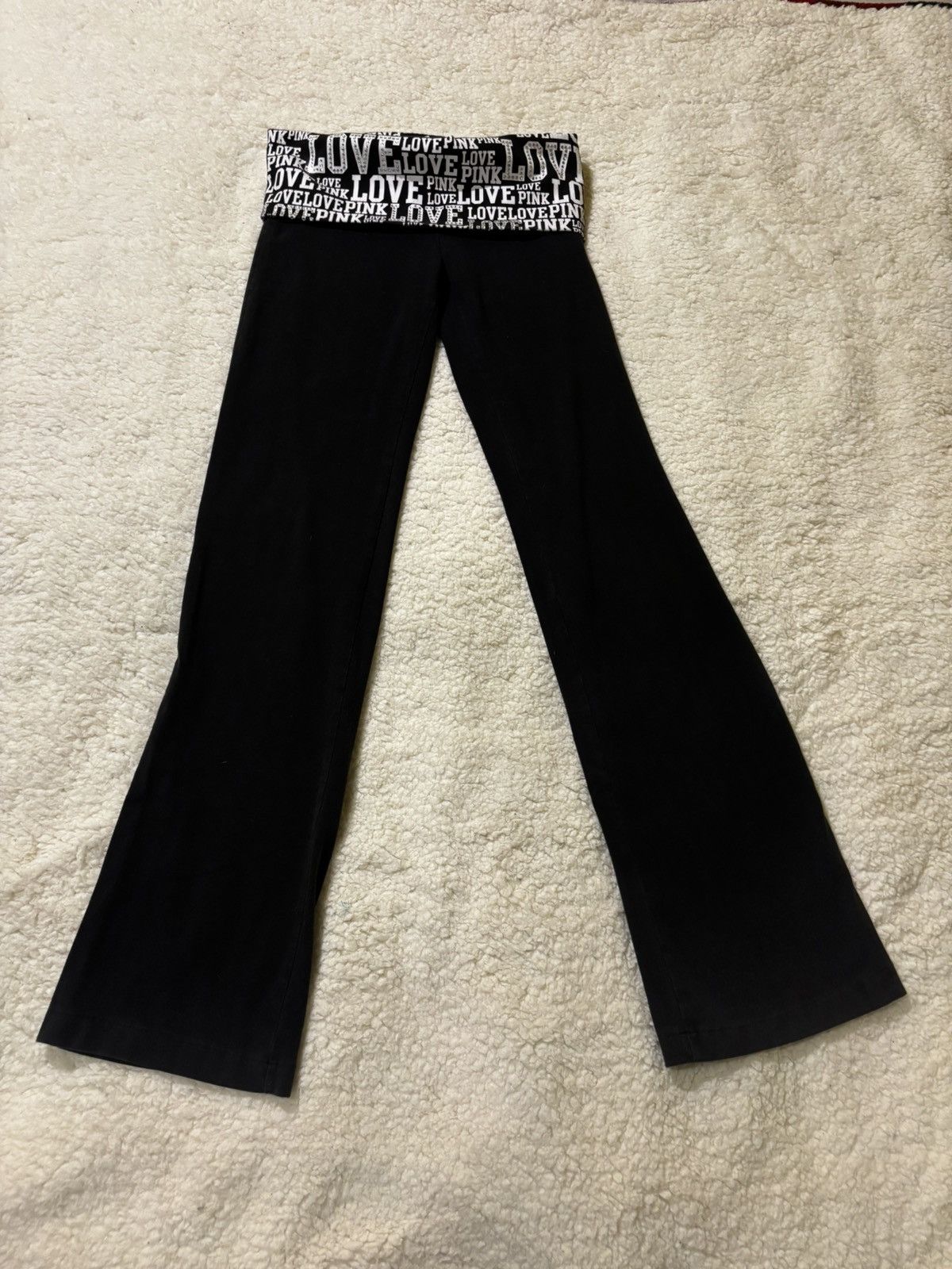 Pink Pink fold over waistband yoga pants1850 Size 24" / US 00 / IT 34 - 1 Thumbnail