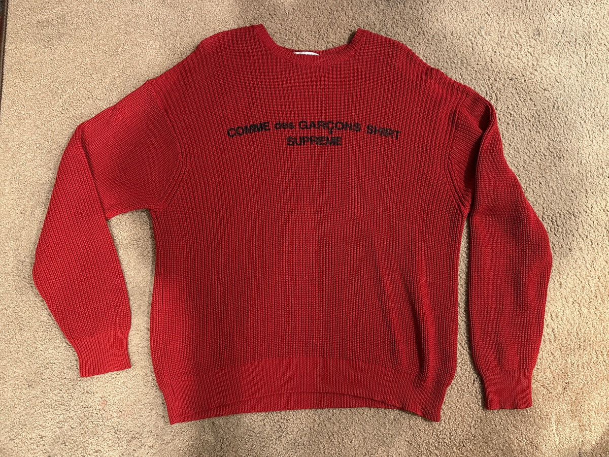 Cdg supreme outlet crewneck