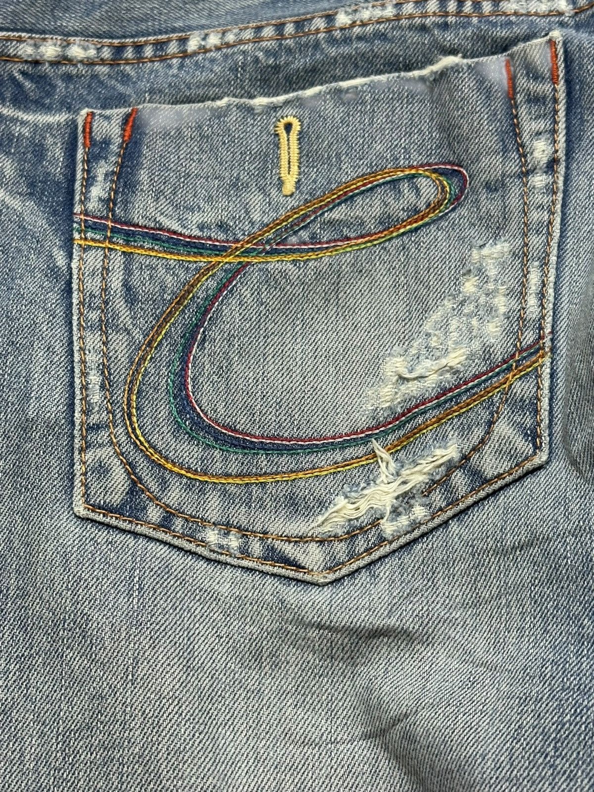 Kapital Vintage CLDM&Co Faded Grunge Distressed Denim Size US 31 - 6 Thumbnail