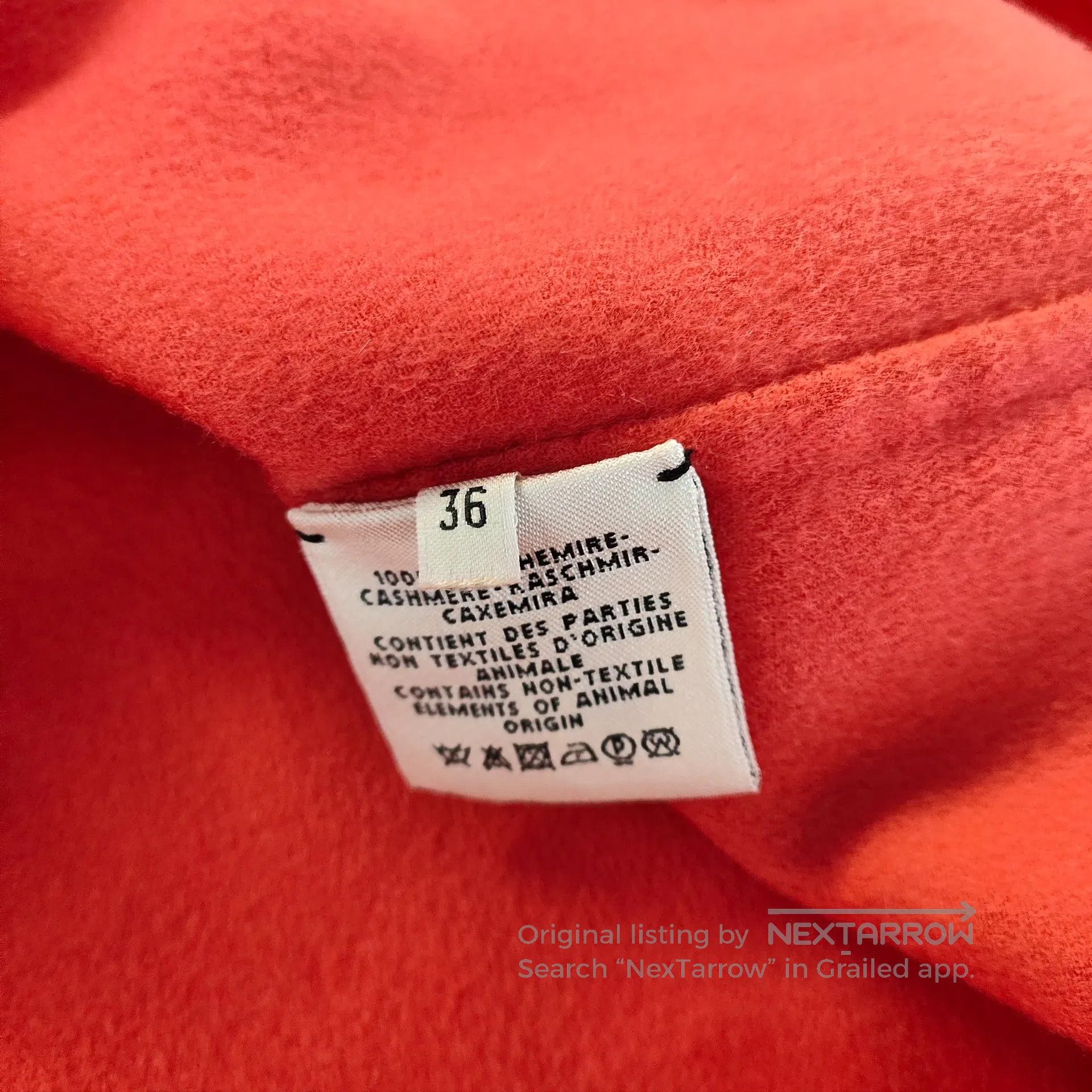 Hermes Hermes Red Cashmere V-neck Long-sleeve Jacket| Size XS / US 0-2 / IT 36-38 - 4 Thumbnail