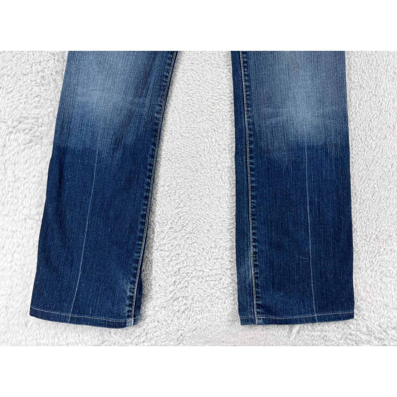 Vintage David Kahn Jeans Women 4 Blue Denim 26 in Waist 30 in Inseam 5-Pocket Embroidered Logo Straight Cotton Size 27" / US 4 / IT 40 - 7 Thumbnail