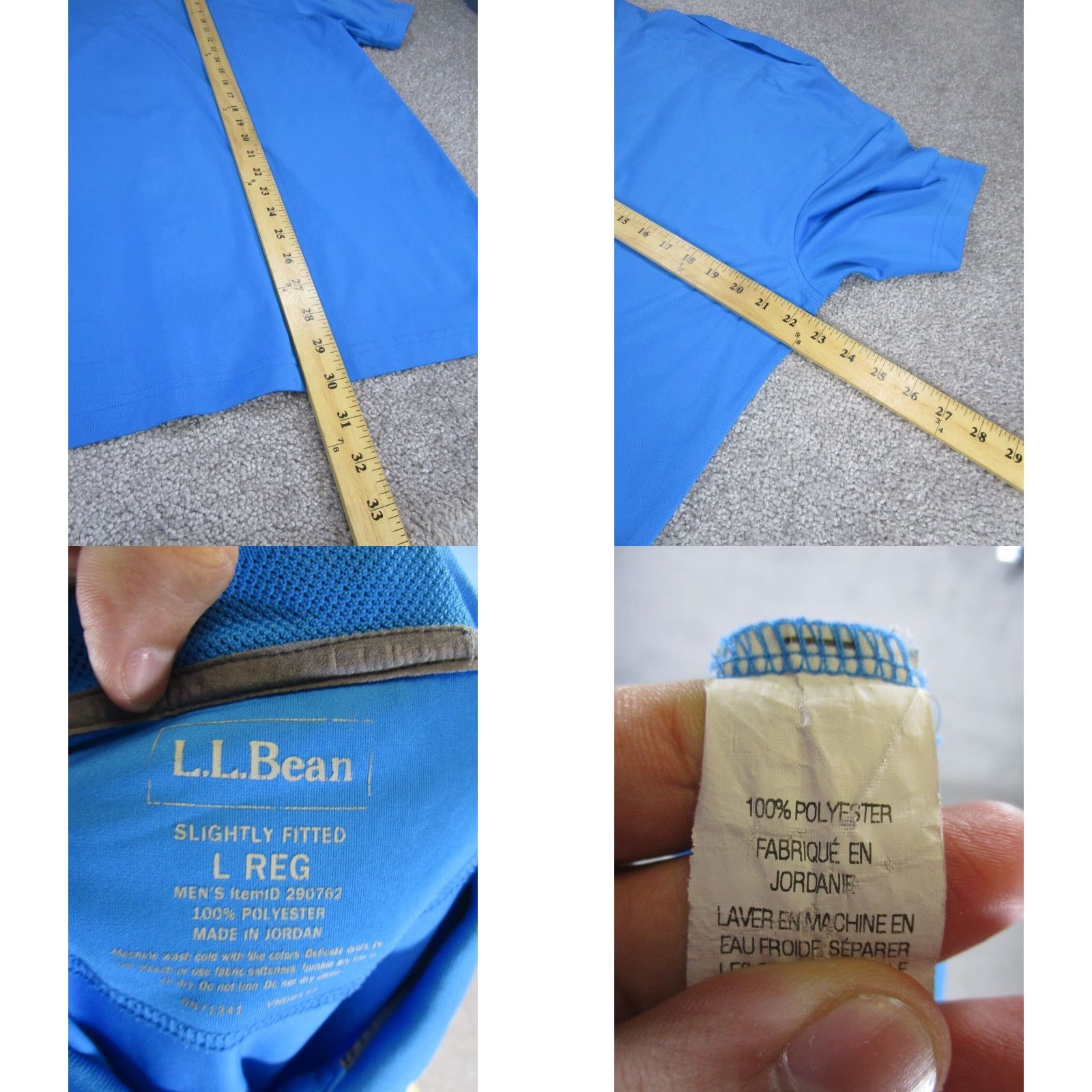 Vintage Mens Performance Golf Shirt Large Blue L.L Bean Stretch Size US L / EU 52-54 / 3 - 4 Thumbnail