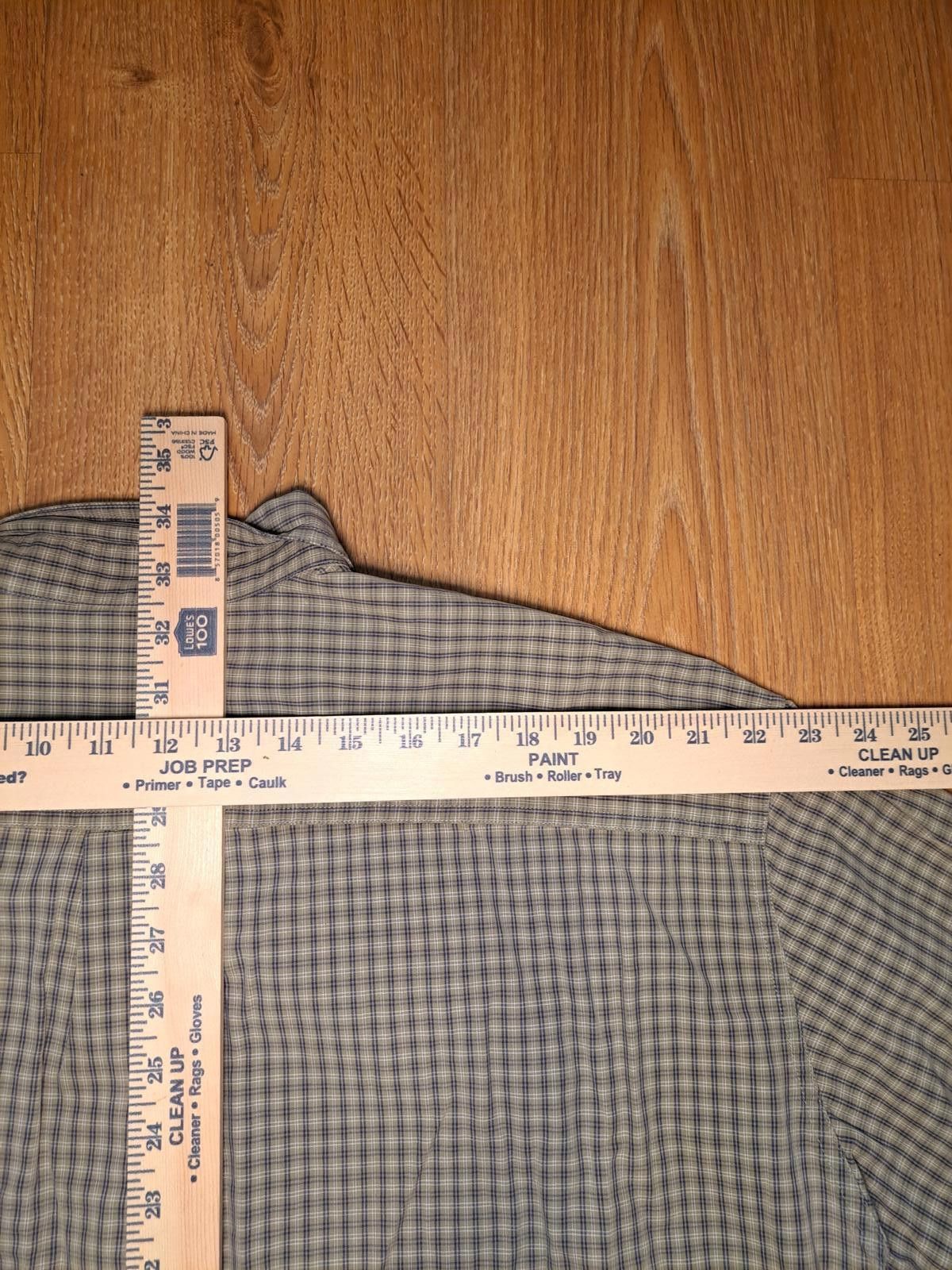 L.L. Bean LL Bean Button Up Shirt Mens XXL Olive Green Check Cotton Size US XXL / EU 58 / 5 - 6 Thumbnail
