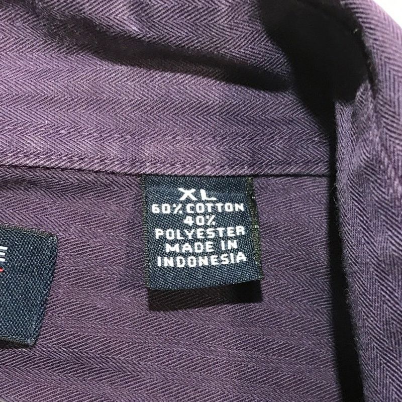 Roundtree & Yorke Roundtree & Yorke Purple Collared Long Sleeve Mens Shirt XL Size US XL / EU 56 / 4 - 4 Thumbnail