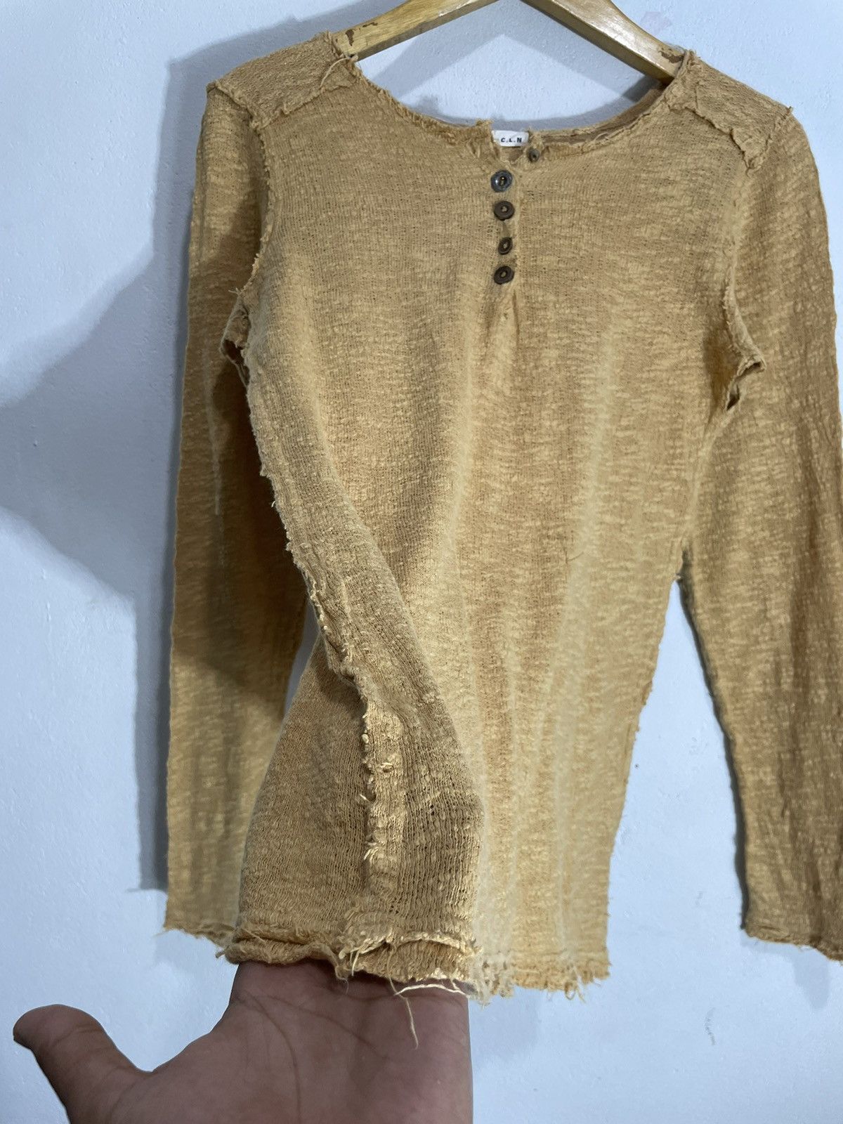 If Six Was Nine Japanese Half Button Longsleeve distressed style Size M / US 6-8 / IT 42-44 - 2 Thumbnail