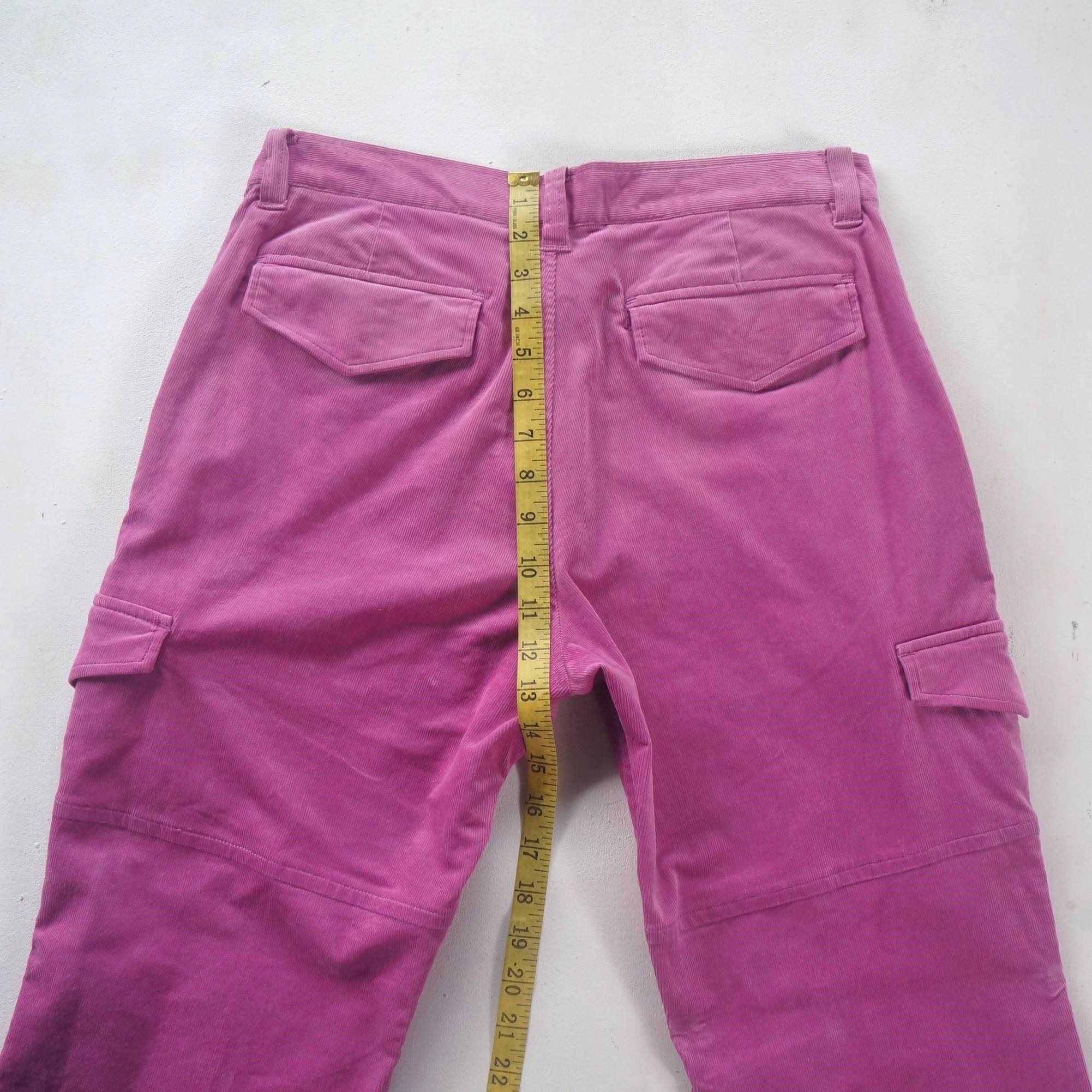 Kappa Kappa Pink Multi Pockets Cargo Corduroy Pants Size 30" / US 8 / IT 44 - 12 Thumbnail