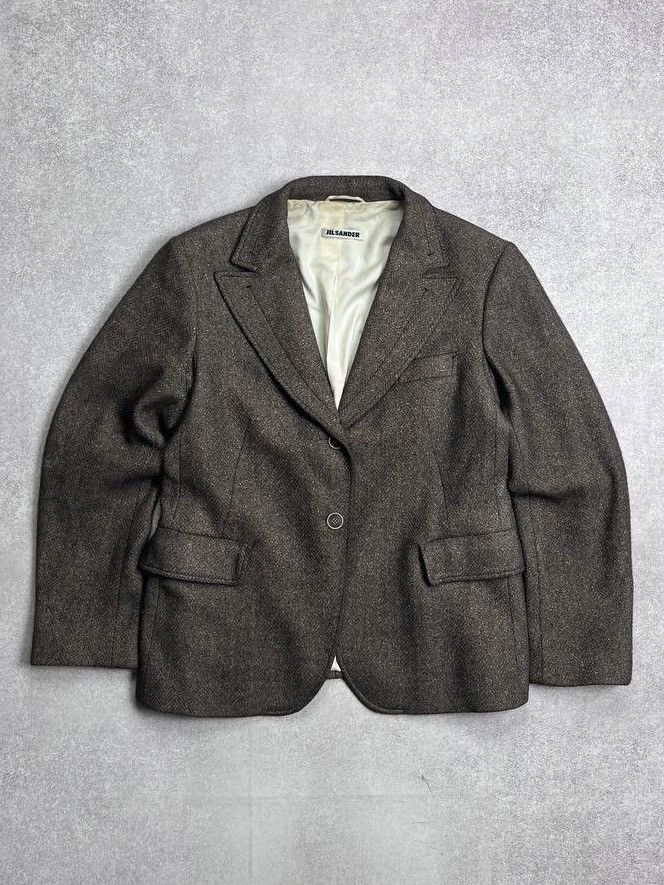 Jil Sander Vintage Jil Sander Tweed Blazer Jacket 42 Size M / US 6-8 / IT 42-44 - 1 Thumbnail