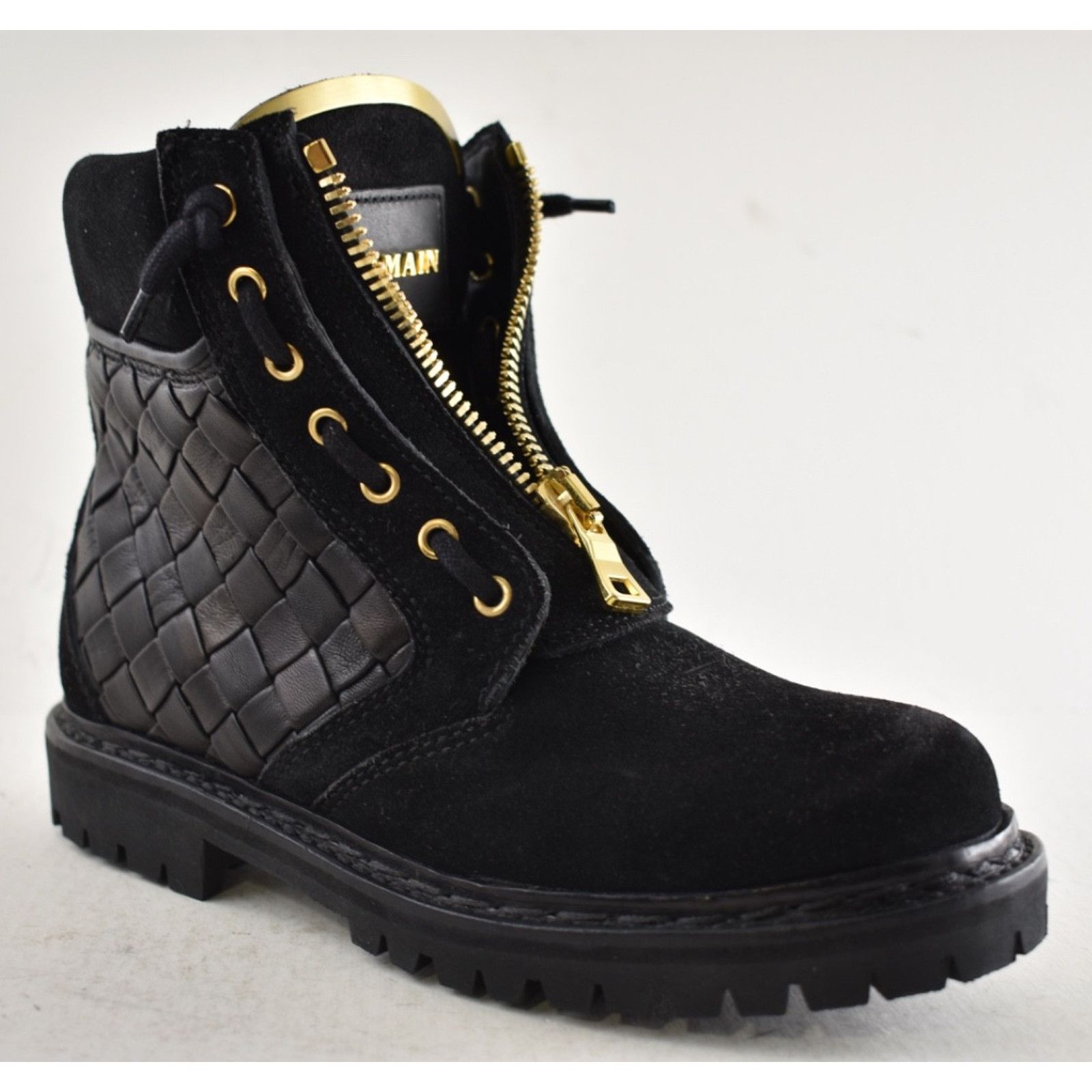 Balmain Balmain Taiga Ranger Leather Suede Gold Zipper Boots 36 Size US 6 / IT 36 - 4 Thumbnail