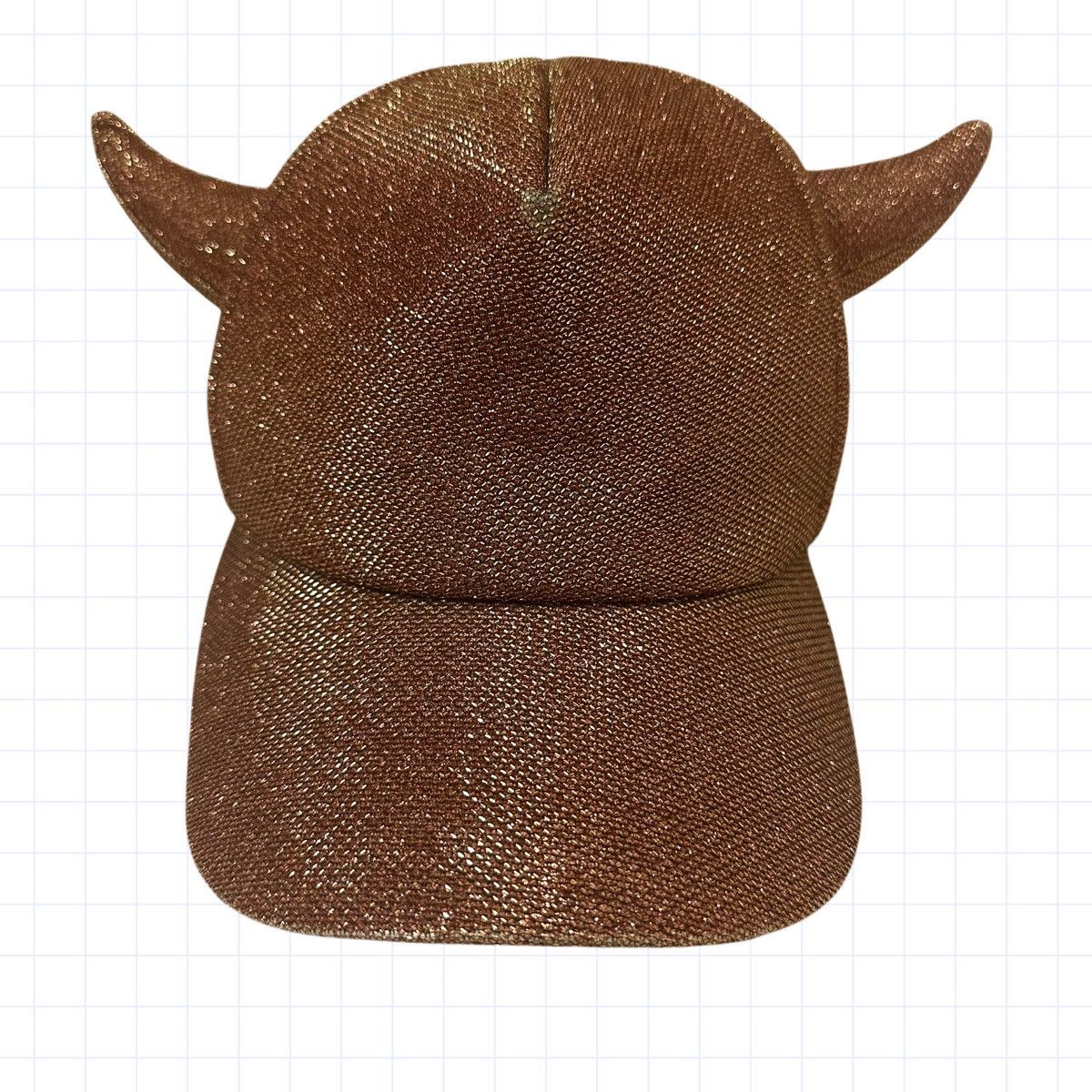 Japanese Brand × KTZ KTZ Runway Horned SnapBack Cap Hat Gold Glitter Shiny Horns Size ONE SIZE - 1 Thumbnail