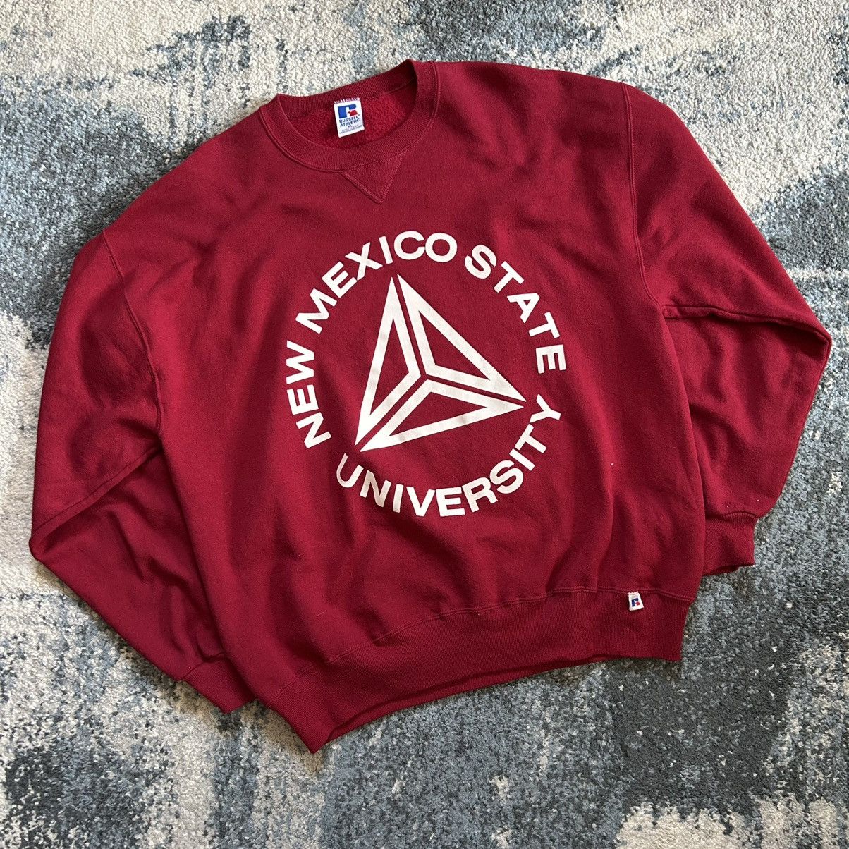 Russell Athletic NEW MEXiCO STATE UNiVERSiTY LAS CRUCES CRiMSON TRiANGLE Size US XL / EU 56 / 4 - 1 Thumbnail