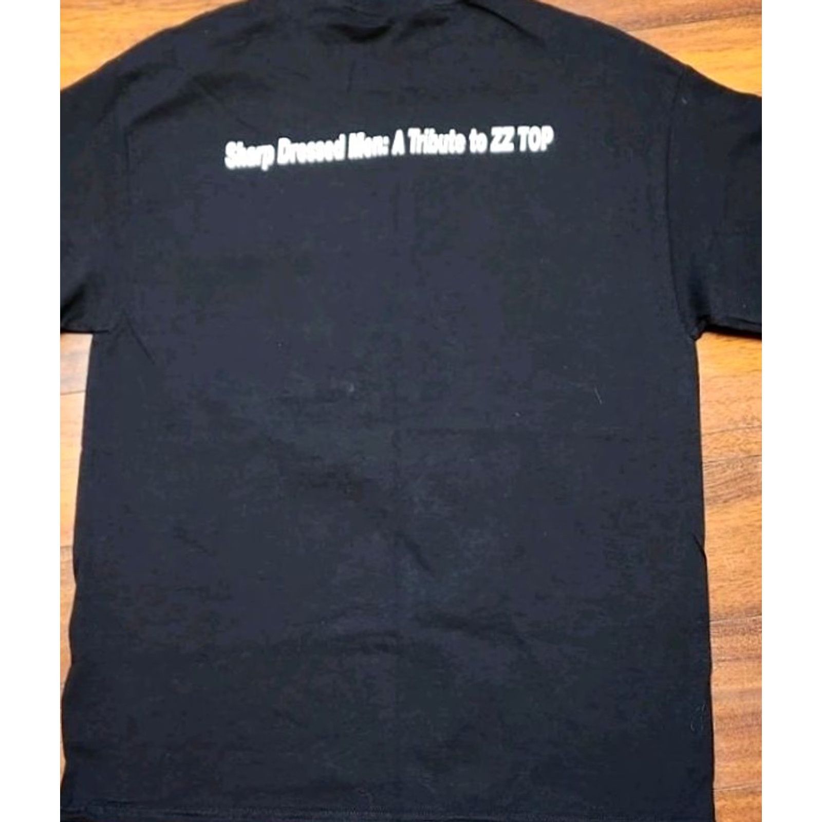 Vintage ZZ TOP Band T Shirt Men’s L Large Vintage Double-Sided 90s Graphic Print Black Cotton Short Sleeve Crew Neck Tennessee River Mens Shirt Size US L / EU 52-54 / 3 - 4 Thumbnail