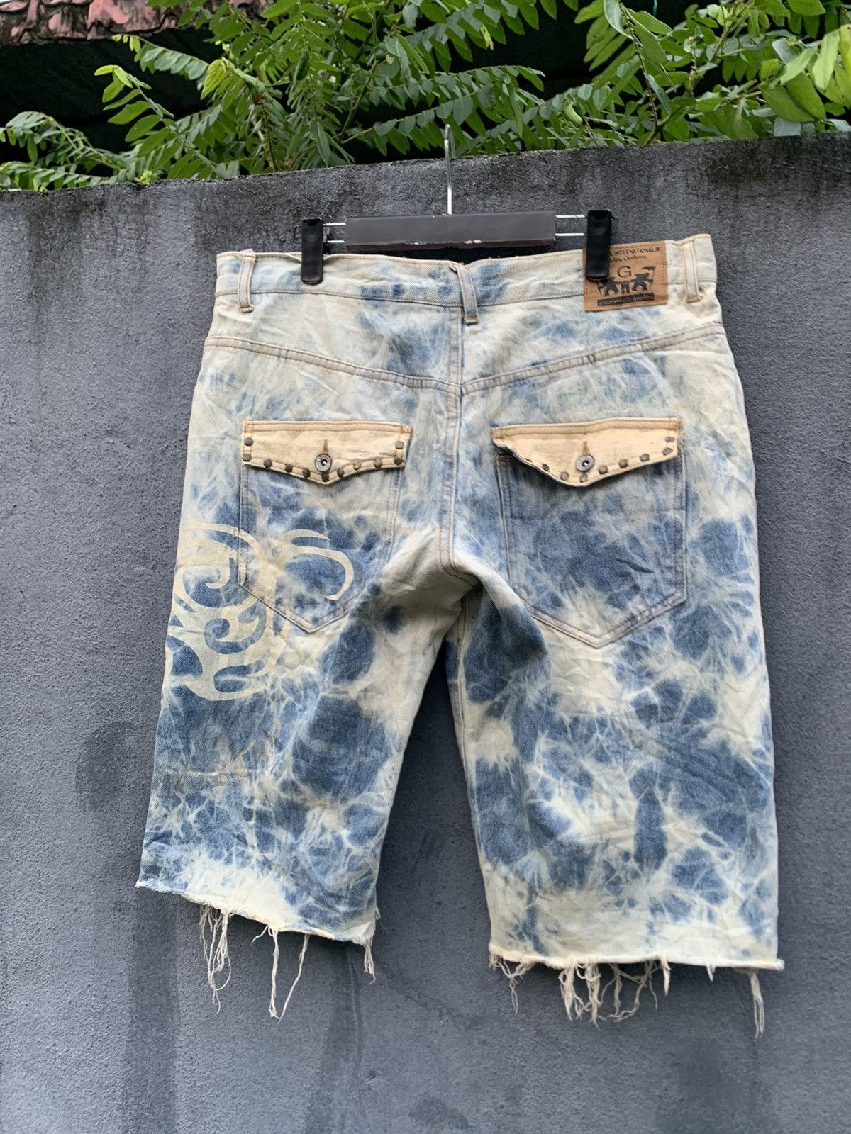 Vintage 👹VINTAGE THRASHED GOTCHA DENIM SHORTS Size US 34 / EU 50 - 9 Thumbnail