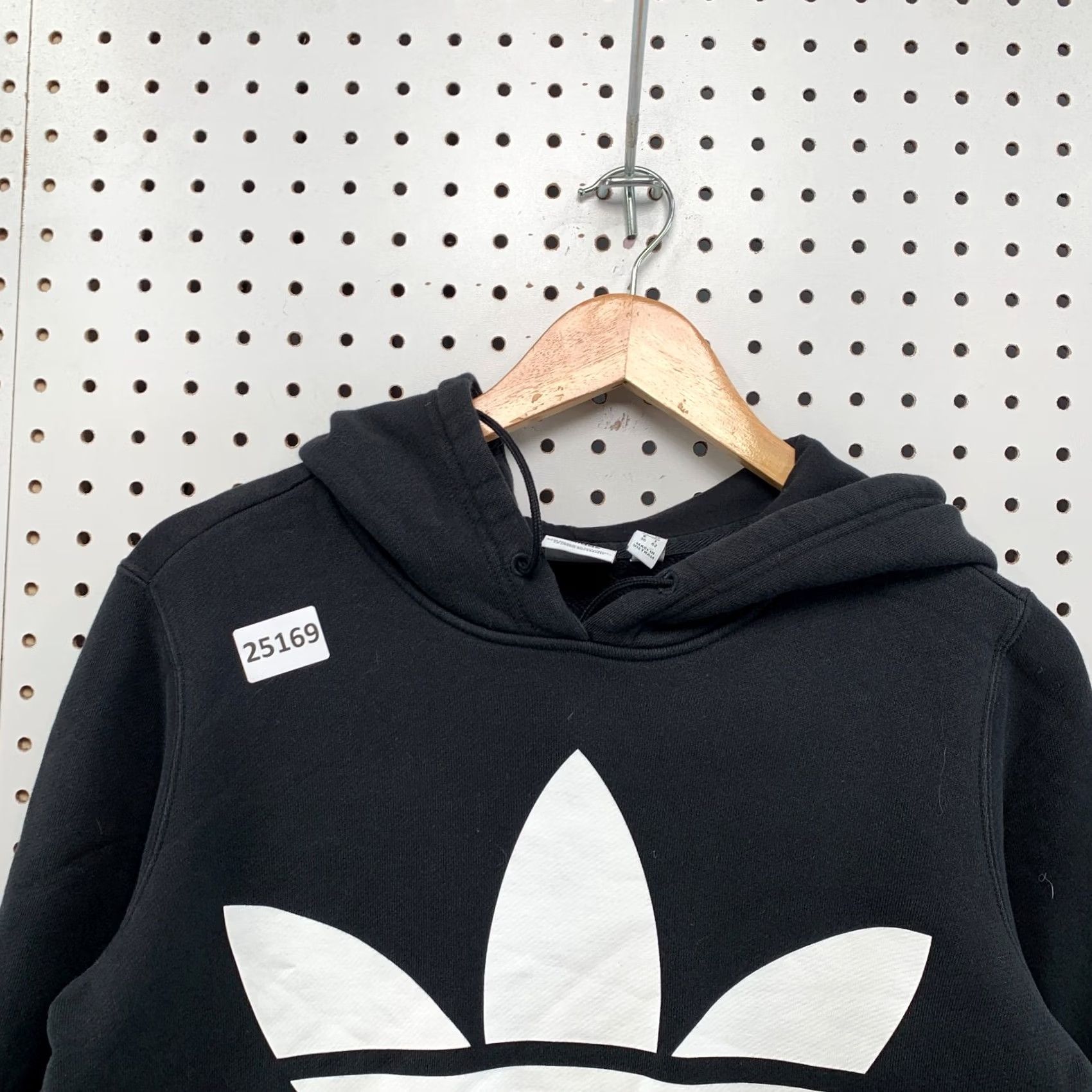 Adidas Adidas Originals Hooded Sweatshirt Black White Trefoil Logo Womens Small XS? Size S / US 4 / IT 40 - 6 Thumbnail