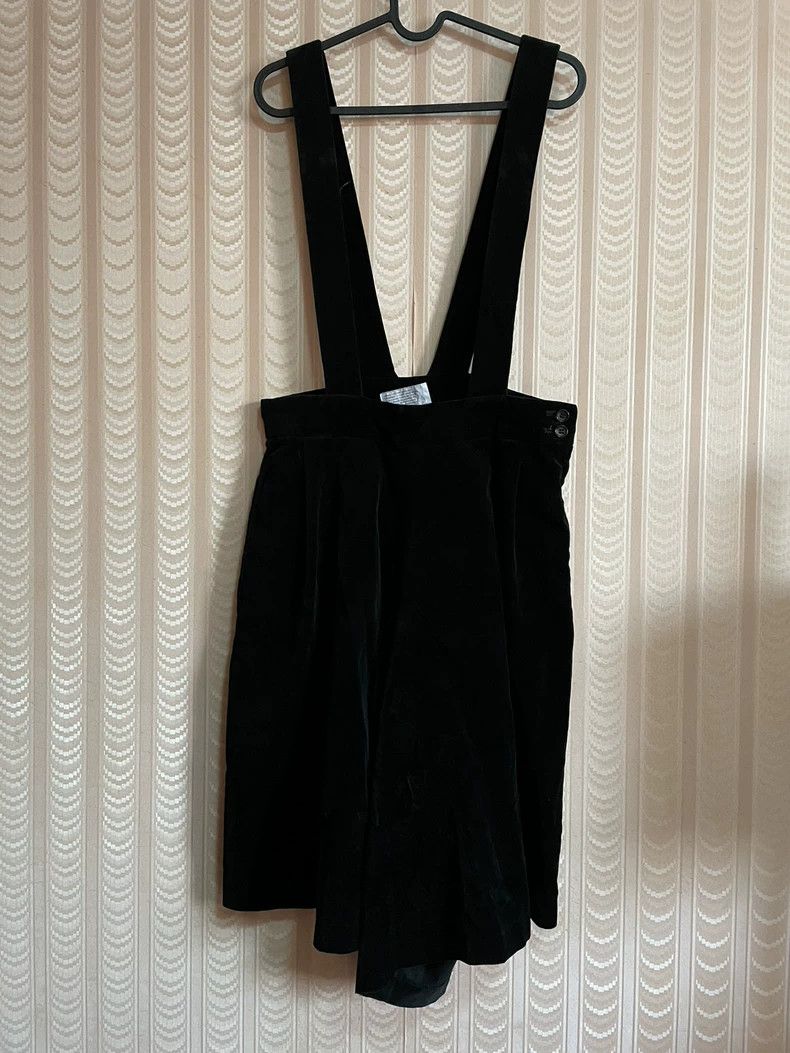 Comme des Garcons Comme Des Garcons size XS Black Velvet Strap Pant Skirt St Size 24" / US 00 / IT 34 - 1 Thumbnail