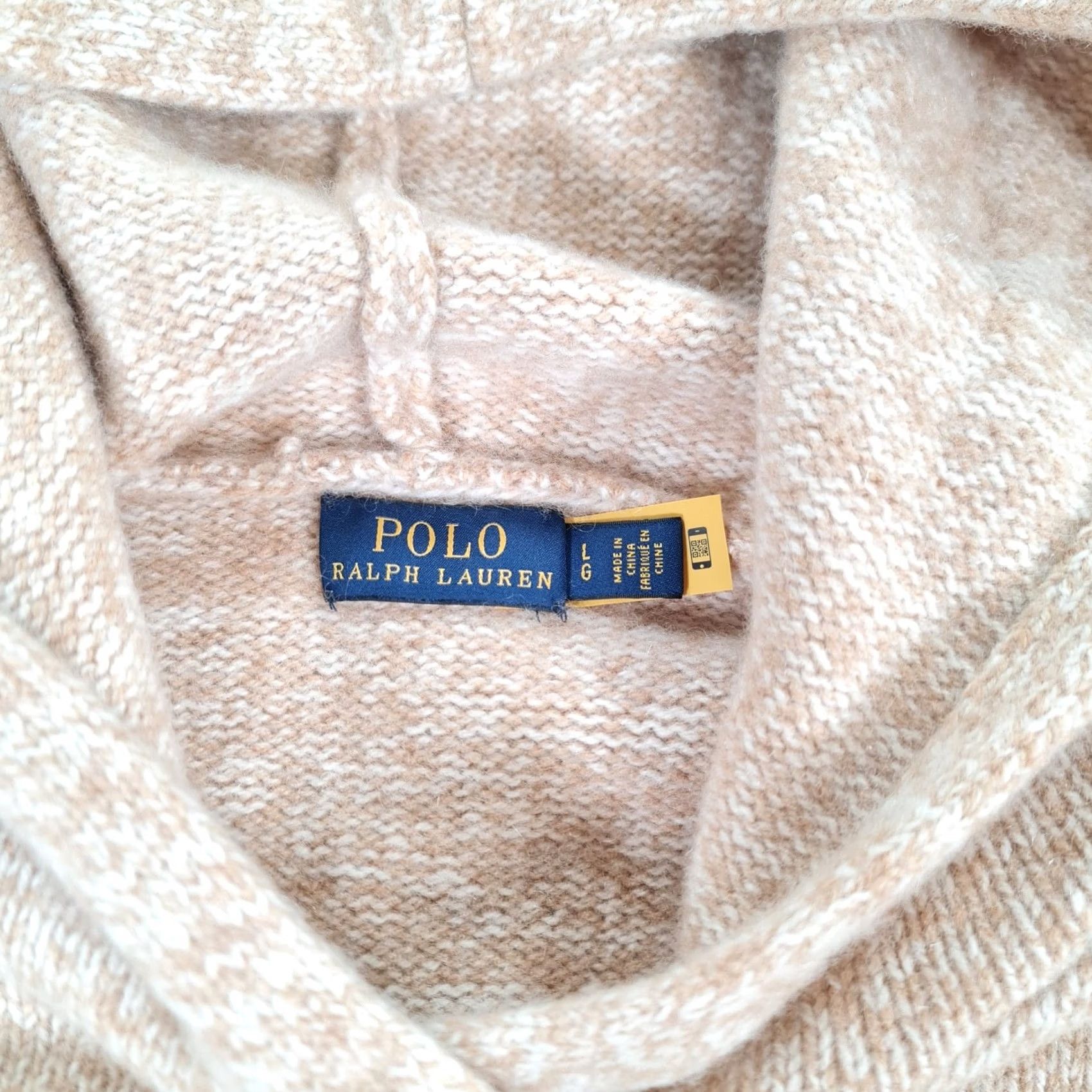 Polo Ralph Lauren Polo Ralph Lauren Hoodie Womens Beige L Wool Cashmere Knit Pullover Size L / US 10 / IT 46 - 5 Thumbnail