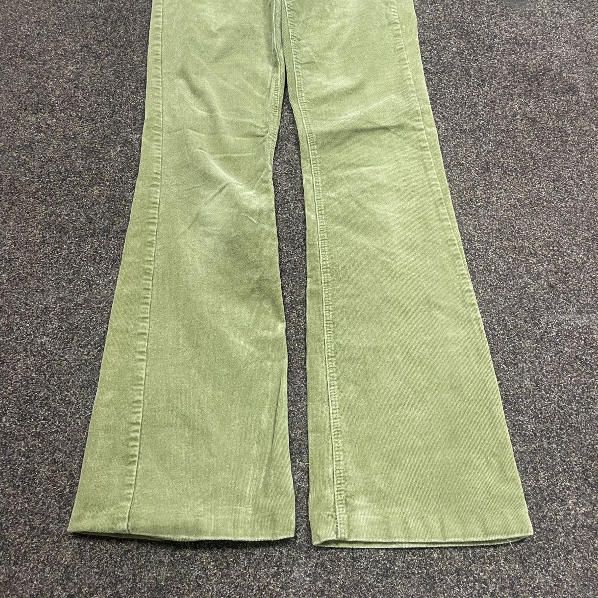 Vintage Vintage Y2K Lime Green Flare Jeans 90s Streetwear Oversized Size 28" / US 6 / IT 42 - 5 Thumbnail