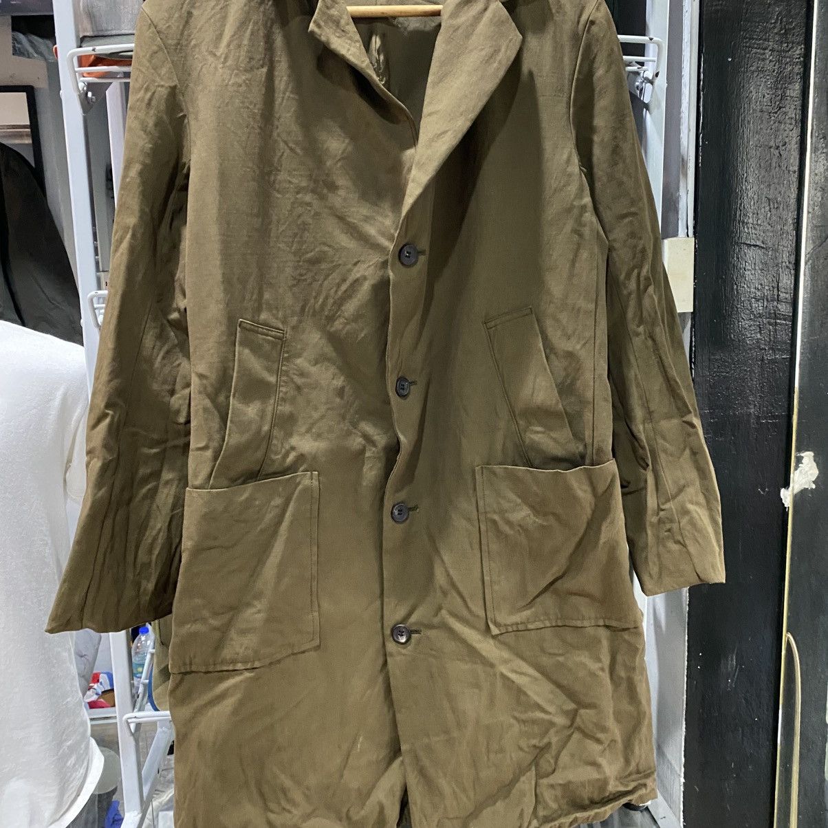 Y's for Men × Yohji Yamamoto × Yves Saint Laurent Yohji Yamamoto Japanese Brand Trench Coat Jacket Size US L / EU 52-54 / 3 - 5 Thumbnail