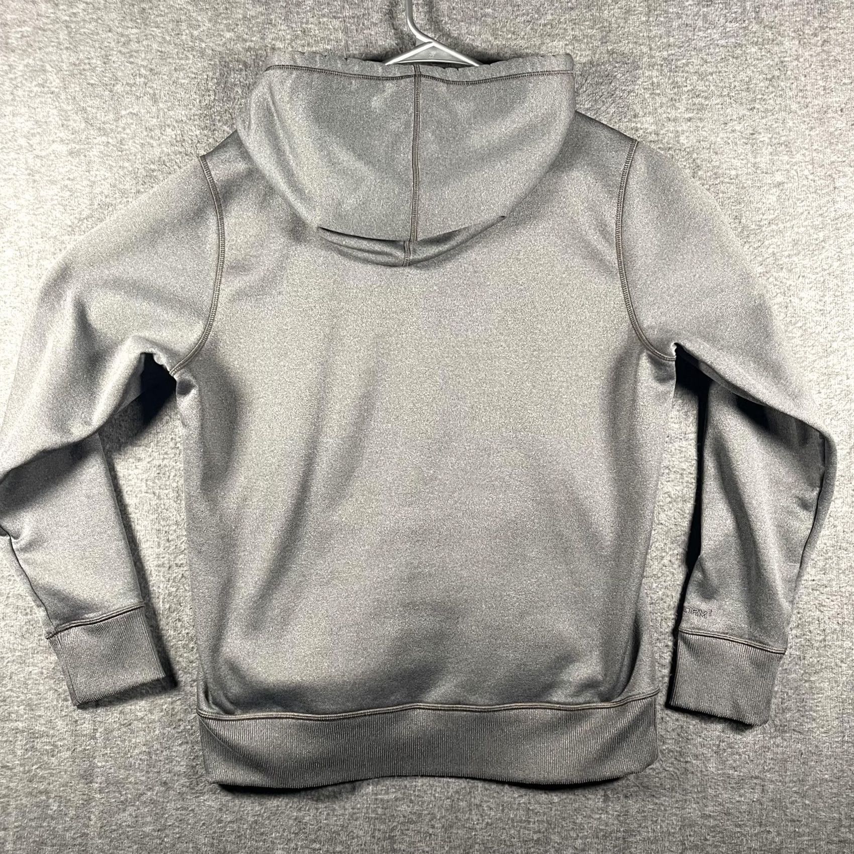 Under Armour Under Armour Hoodie Mens Large Gray Orange ColdGear Graphic Print Pullover with Hood, Kangaroo Pocket, Thermal, Fleece, Logo Size US L / EU 52-54 / 3 - 2 Thumbnail
