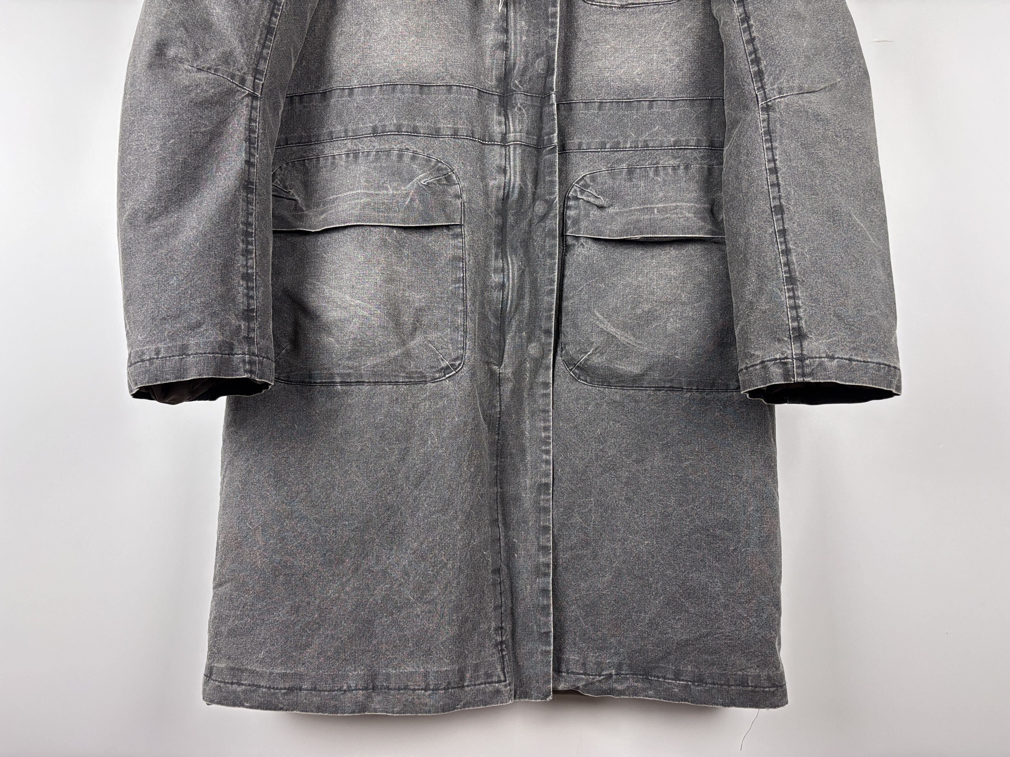Sandro Womens Sandro Cotton Parka Jacket Fur Hood Gray Size T2 Size S / US 4 / IT 40 - 4 Thumbnail