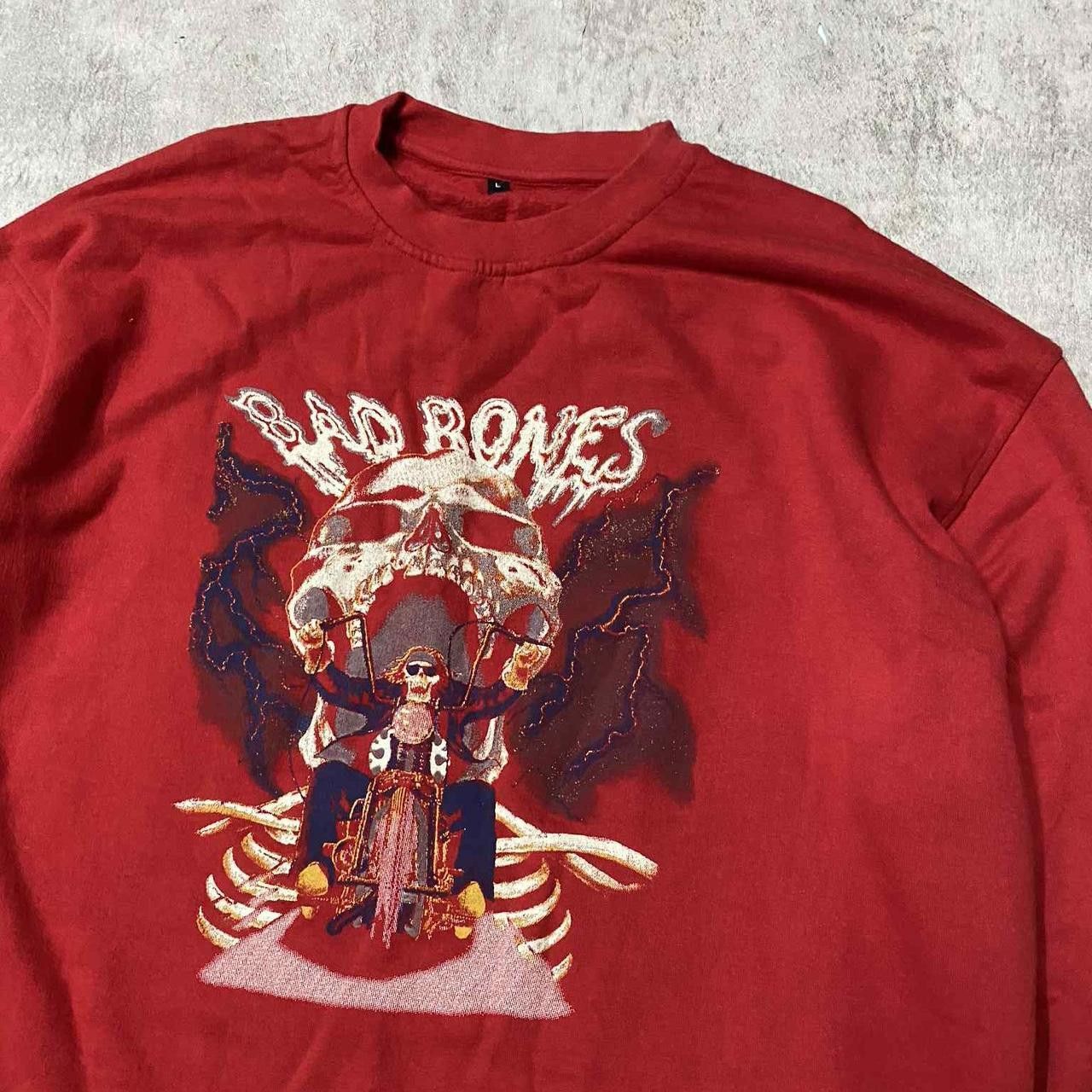 Other Red long sleeve Bad Bones shirt #goth #grunge Size US L / EU 52-54 / 3 - 3 Thumbnail