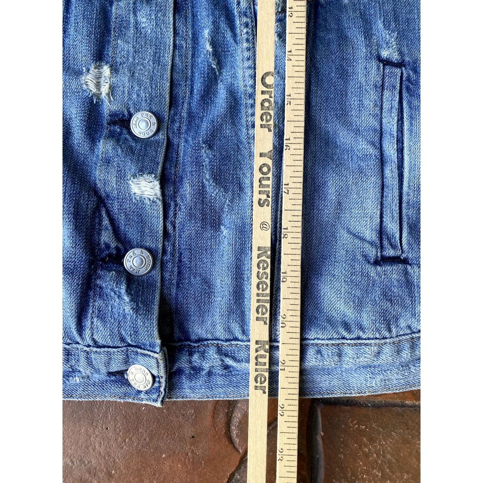 Rag & Bone Rag & Bone Denim Jean Vest Womens Small Blue Distressed Size 28" / US 6 / IT 42 - 8 Thumbnail