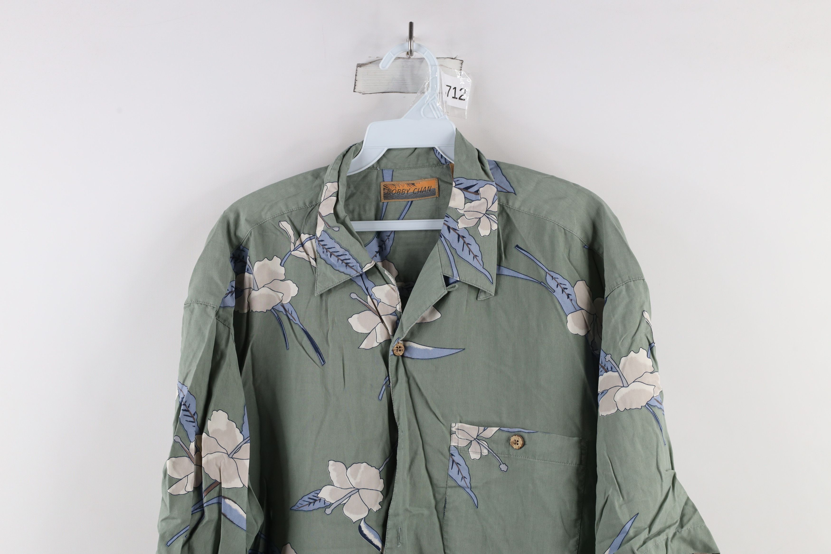 Vintage Vintage 90s Streetwear Silk Flower Hawaiian Button Shirt Size US L / EU 52-54 / 3 - 2 Thumbnail