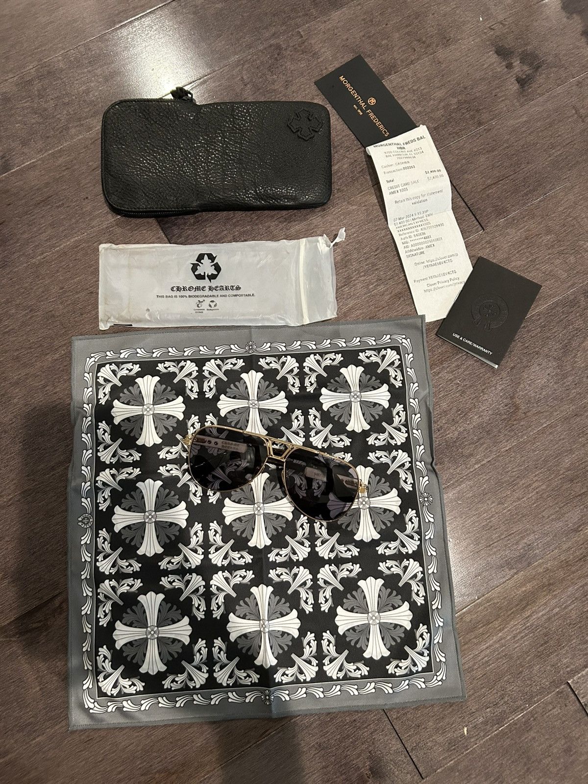 Chrome Hearts RARE CHROME HEARTS “Wet Tee” aviator yacht master sunglasses Size ONE SIZE - 2 Thumbnail