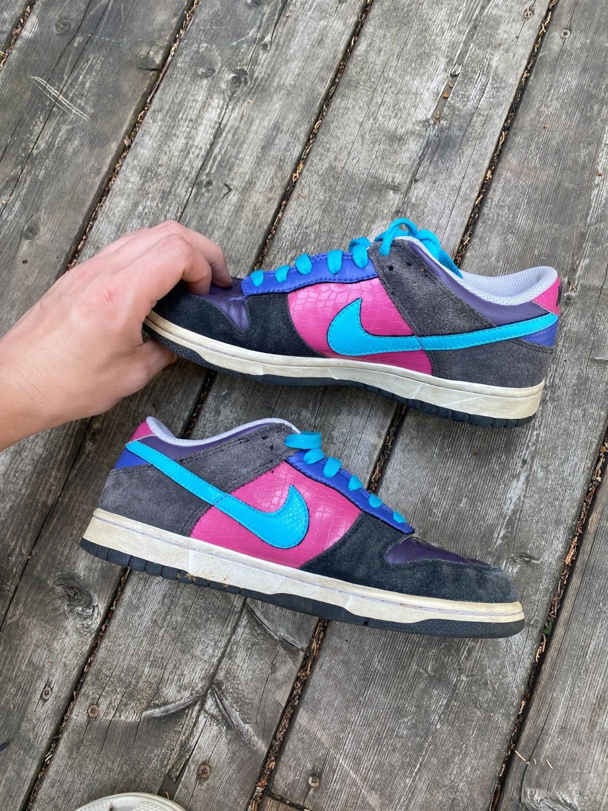 Nike Nike Dunk Low 6.0 Shoes Sneakers Black Pink Women's Size 8. Size US 8.5 / IT 38.5 - 5 Thumbnail