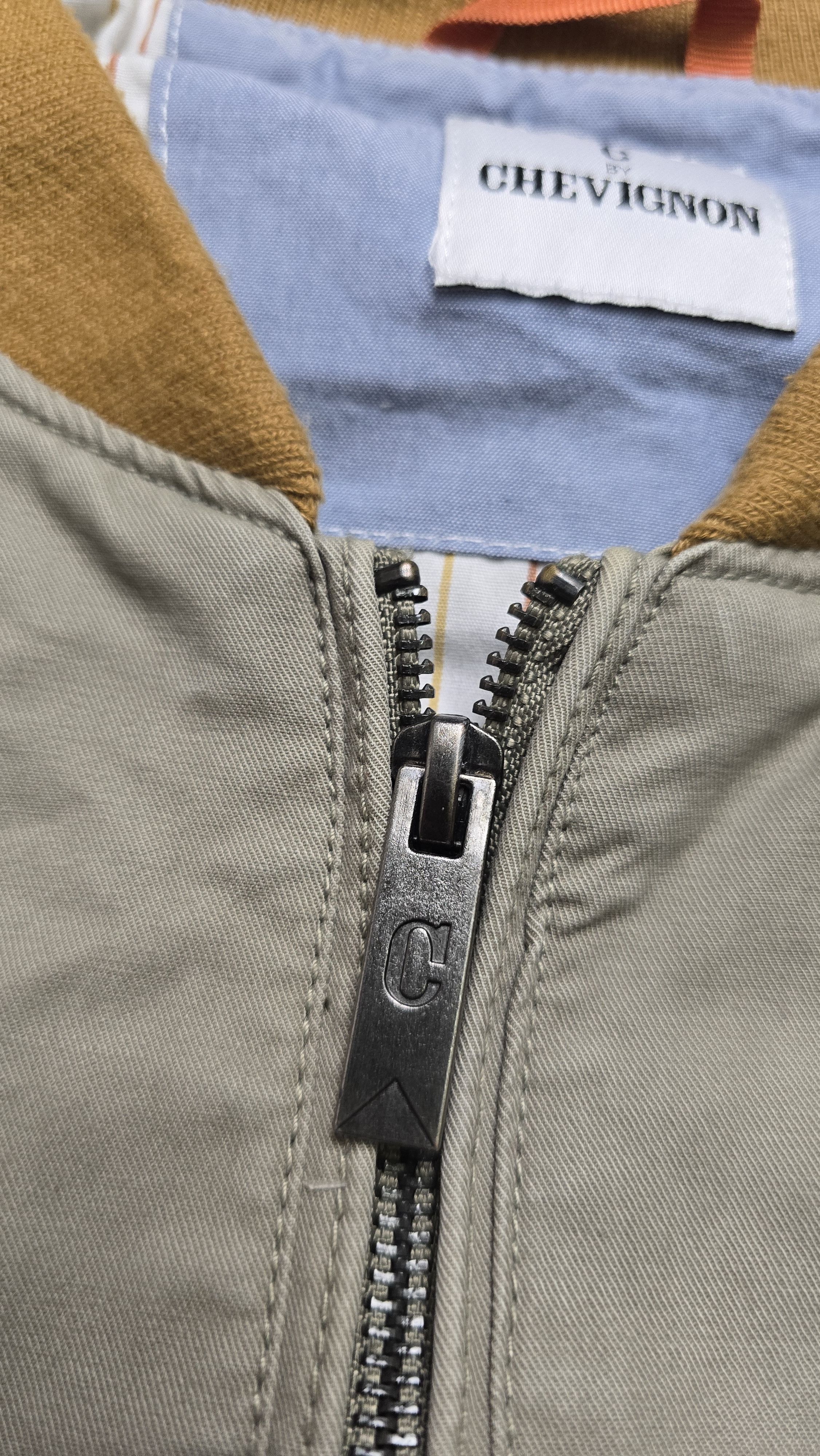 Chevignon Chevignon Denim Vintage BOMBER Jacket Beige Casual Size US L / EU 52-54 / 3 - 14 Thumbnail