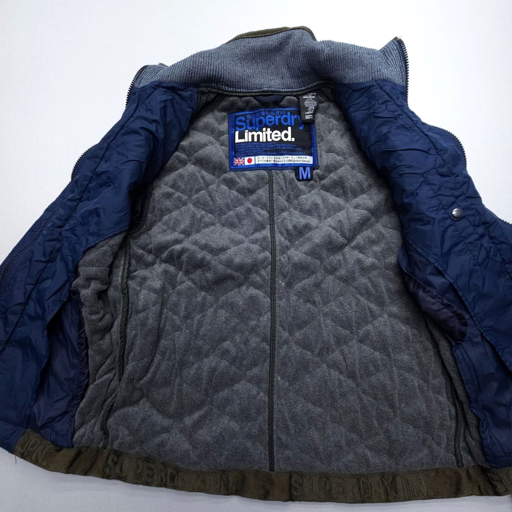Superdry Superdry Jacket Shirt Blue Quilted Slim Lined Moto Biker Size M Men Regular Size US M / EU 48-50 / 2 - 3 Thumbnail