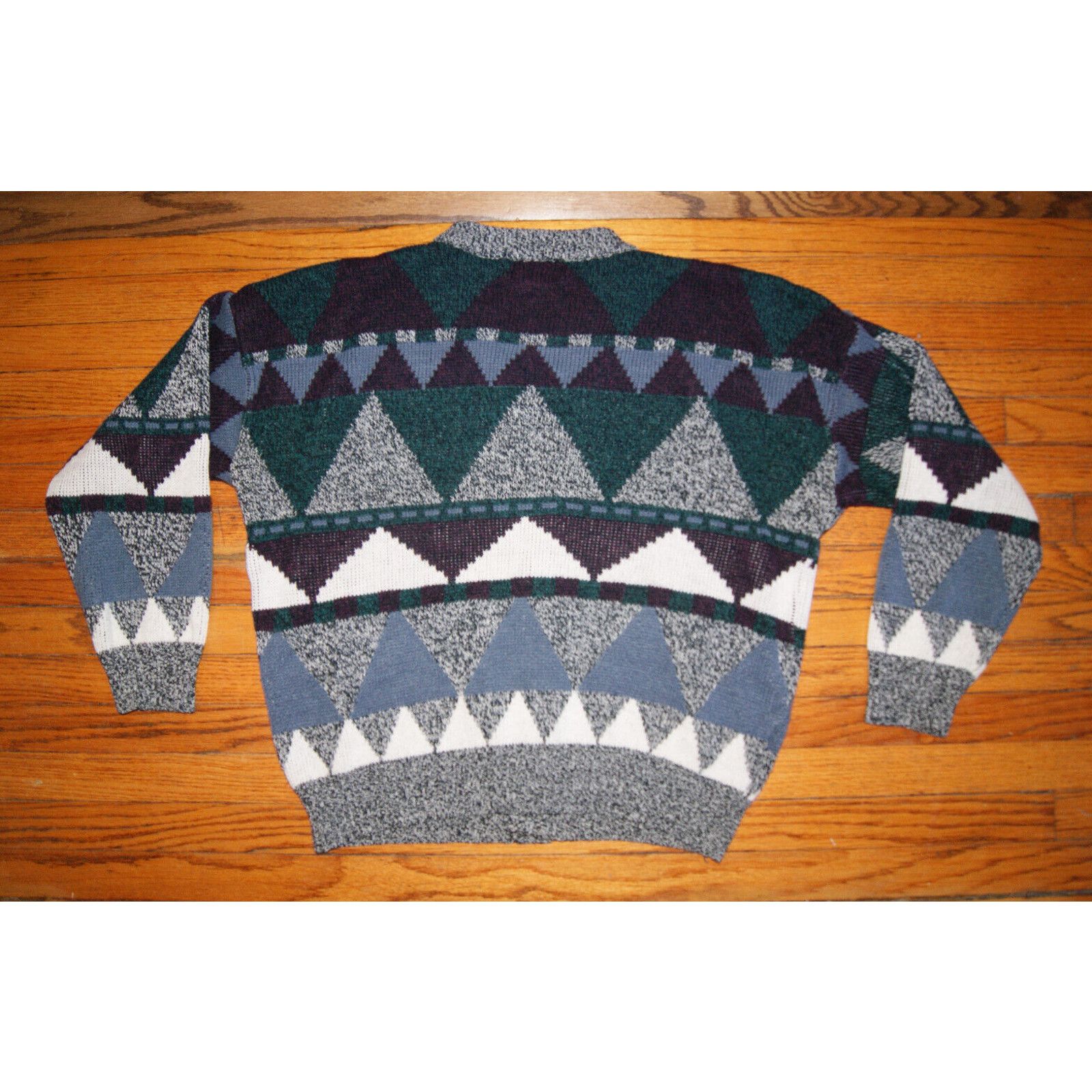 Other VTG Campus Grandpa Knit Cardigan Sweater L Geometric 90s Size US L / EU 52-54 / 3 - 4 Thumbnail