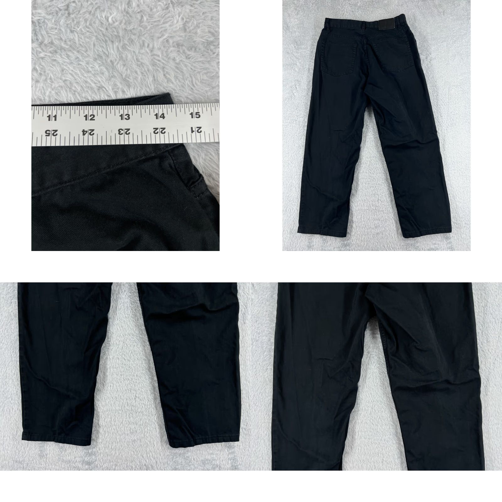 Calvin Klein Calvin Klein Jeans Women Black Denim 32 High Rise Straight Bootcut 5-Pocket Stretch Cotton Denim Pants Regular Size 32 Womens Size 24" / US 00 / IT 34 - 9 Thumbnail
