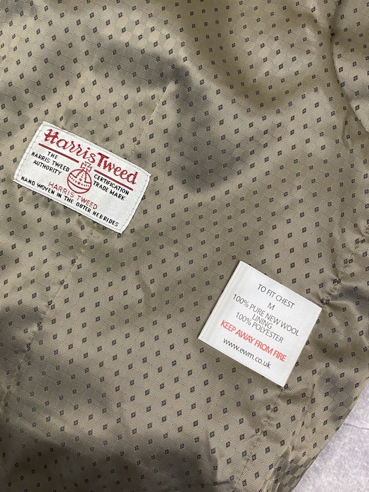 Harris Tweed Harris Tweed EWM Check Herringbone Windowpane Size: M Size 44R - 4 Thumbnail
