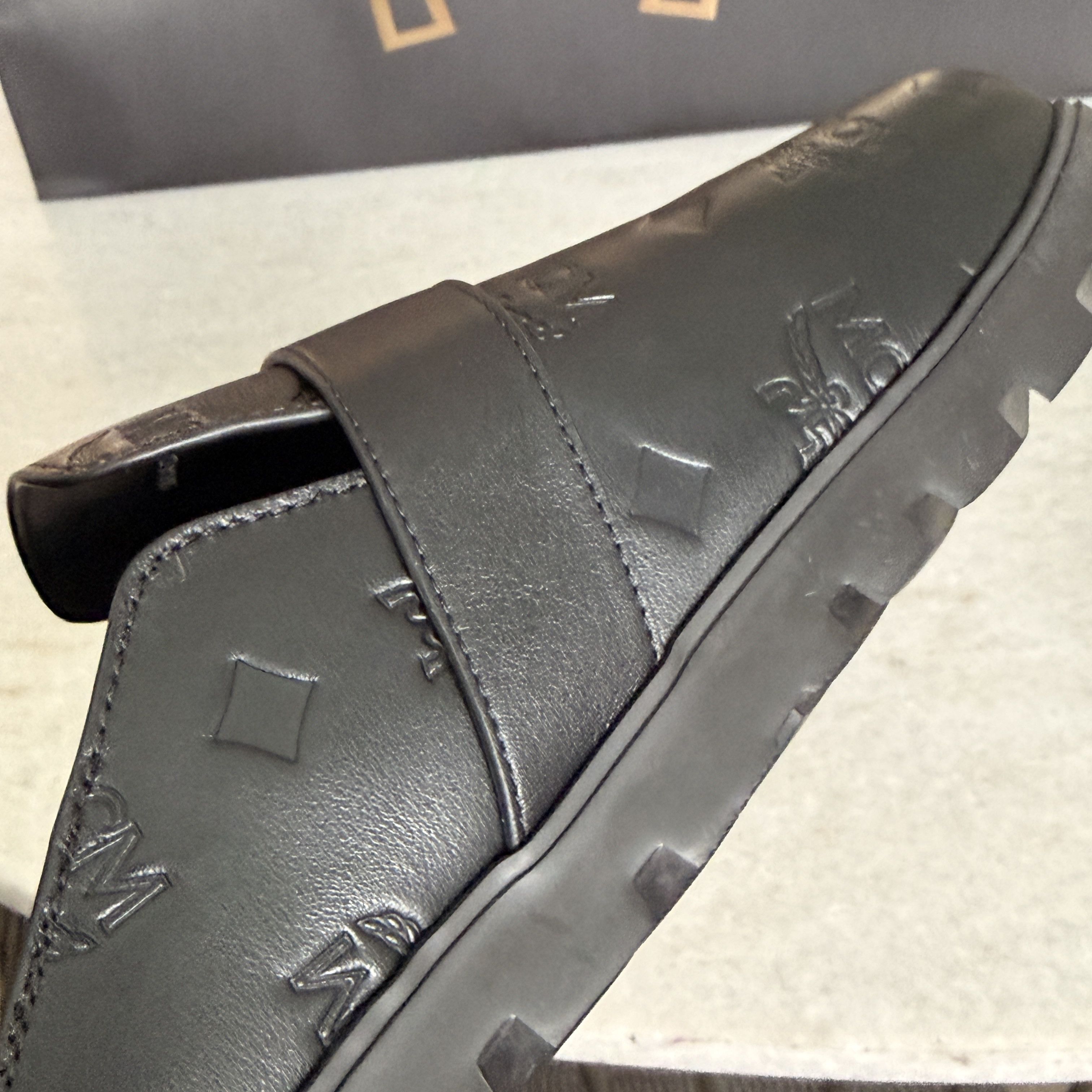 MCM MCM Leather Men’s Buckle Clogs (Flat Mule In Black) Size 42 Size US 9 / EU 42 - 11 Thumbnail