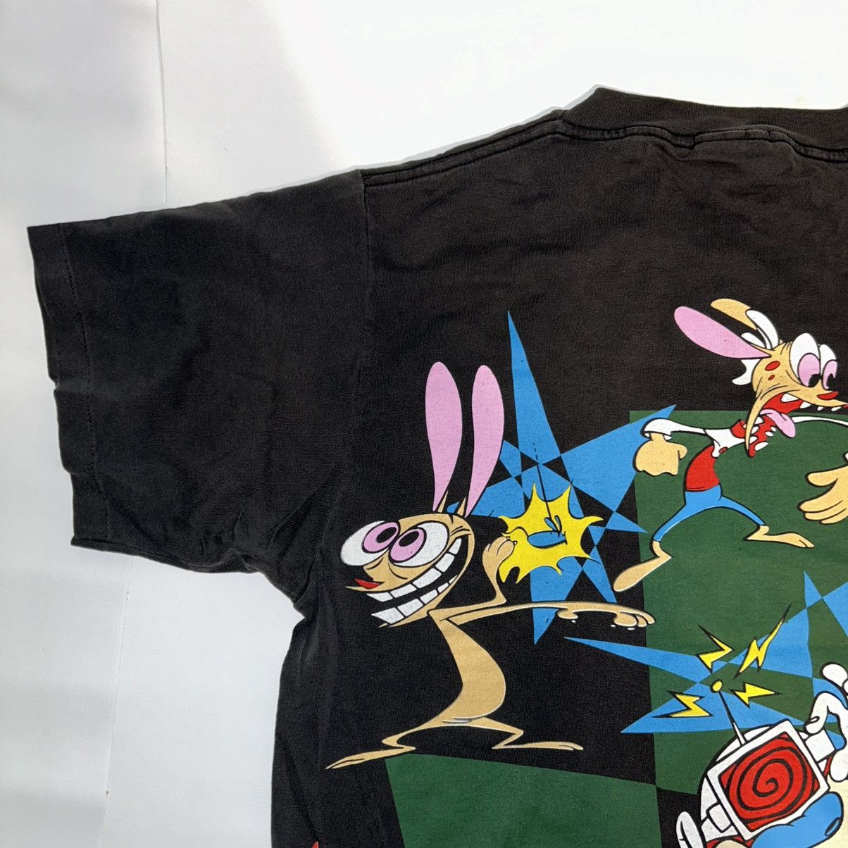 Changes Ren and Stimpy Wrap Around T-Shirt 1992 Nickelodeon Changes Size US L / EU 52-54 / 3 - 9 Thumbnail