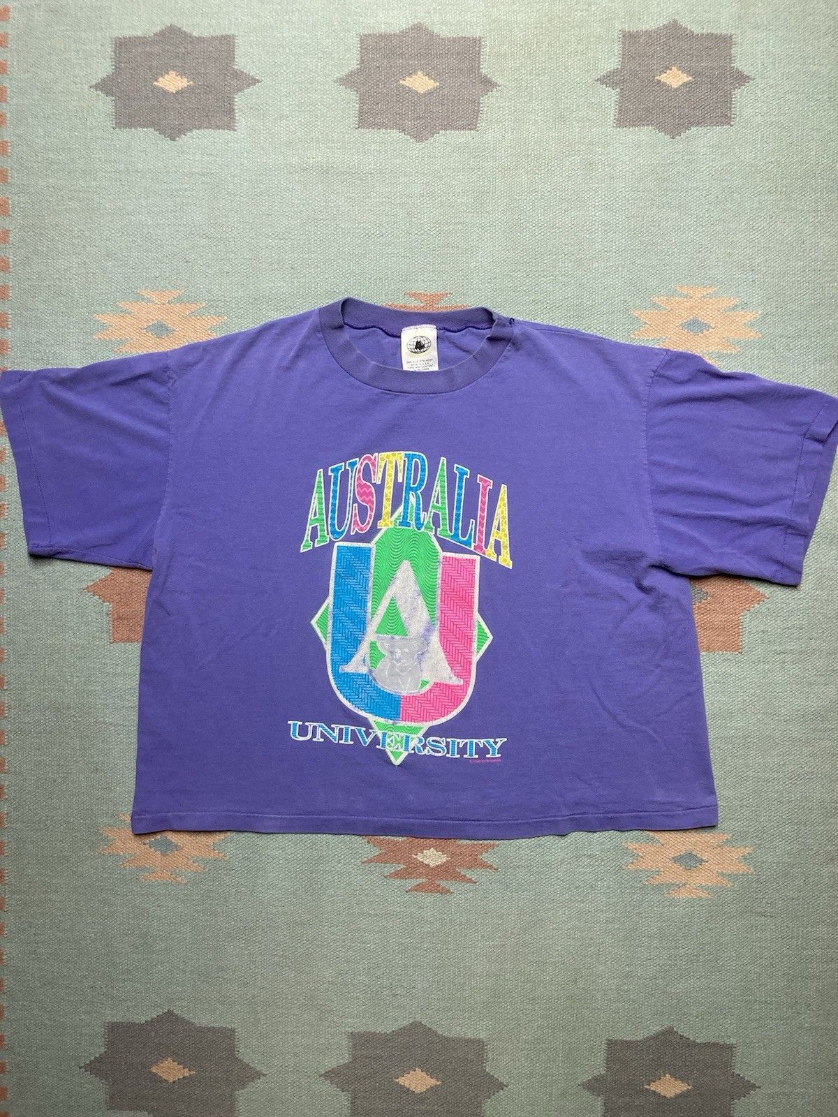Vintage 80s graphic t shirt Australia university koala cropped XL Size US XL / EU 56 / 4 - 1 Thumbnail