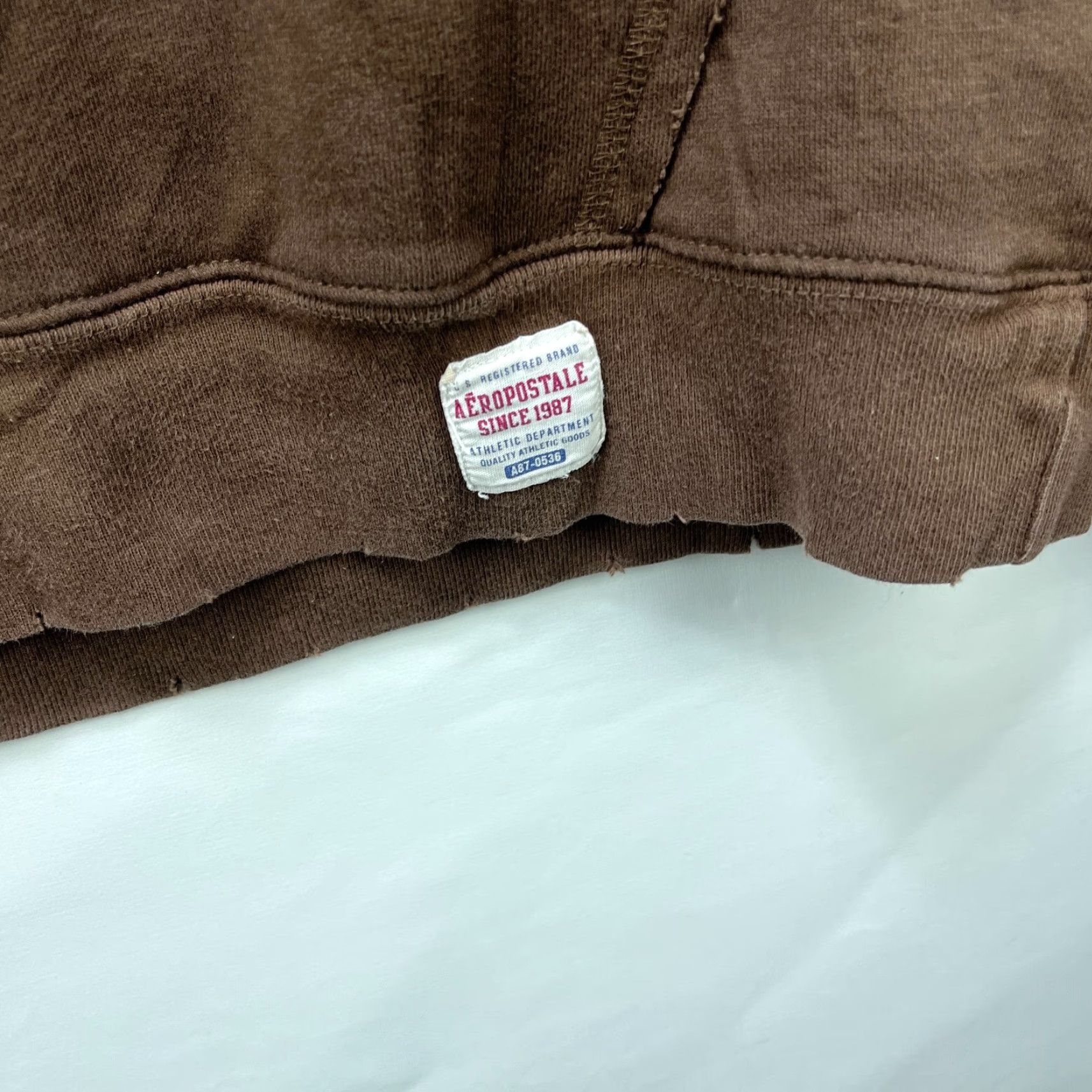 Aeropostale VINTAGE Aeropostale Hoodie XL Brown 90s Pullover Long Sleeve Mens Size US XL / EU 56 / 4 - 4 Thumbnail