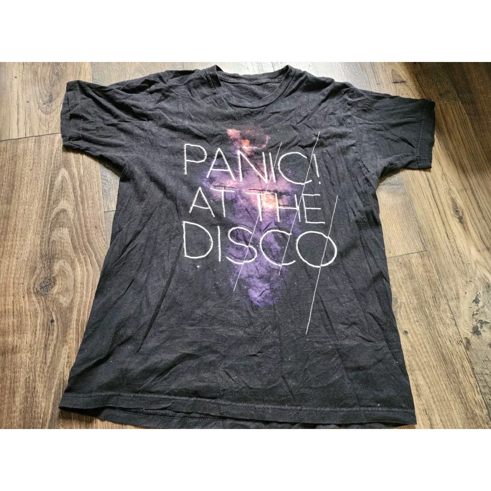 Vintage Mens S Panic at the Disco Galaxy Band Tee Black T Shirt Size US S / EU 44-46 / 1 - 4 Thumbnail
