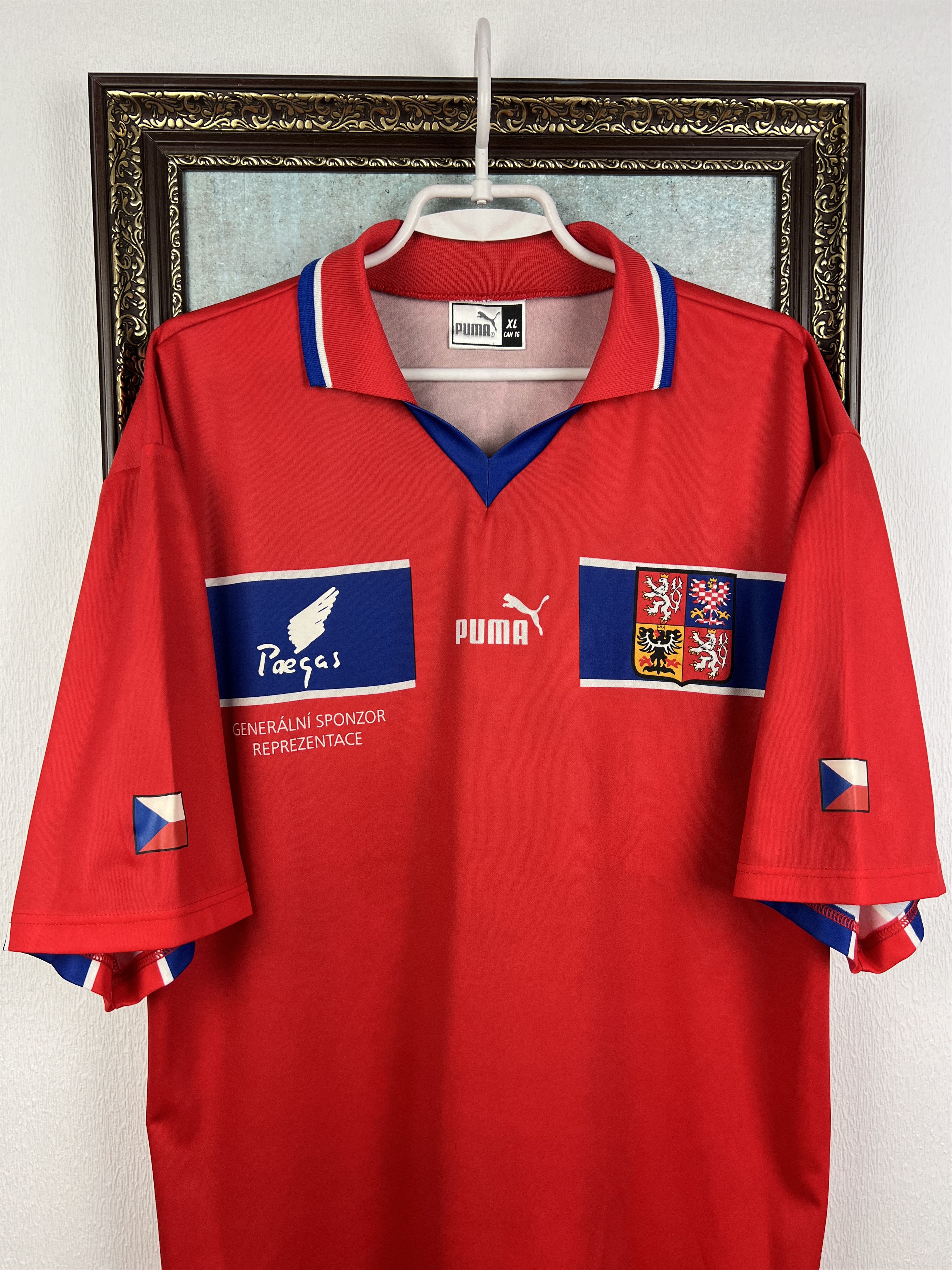 Puma Czech Republic Home Football Shirt 1998 Soccer Jersey Trikot Size US XL / EU 56 / 4 - 2 Thumbnail