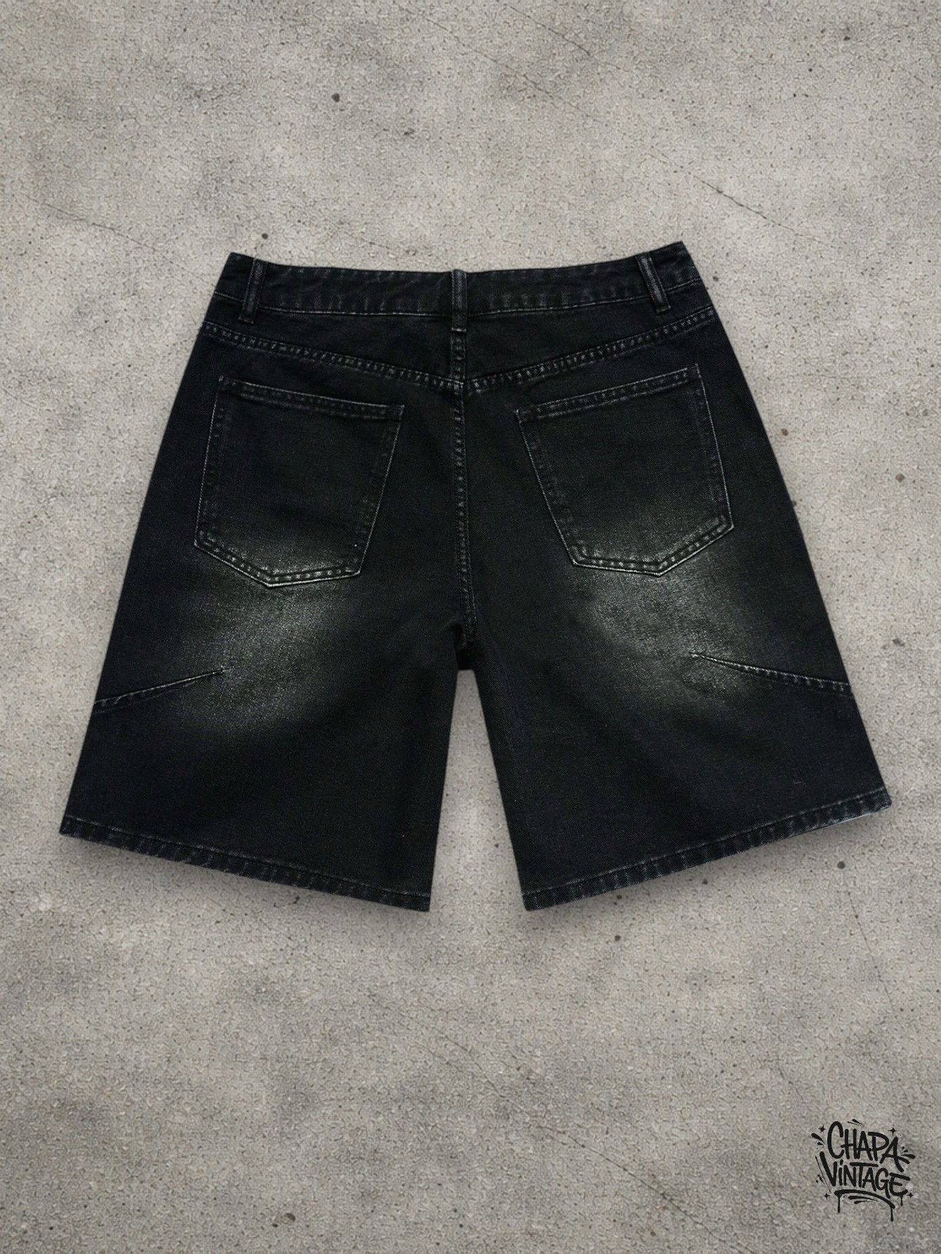 Japanese Brand Washed dark shorts Size US 32 / EU 48 - 3 Thumbnail