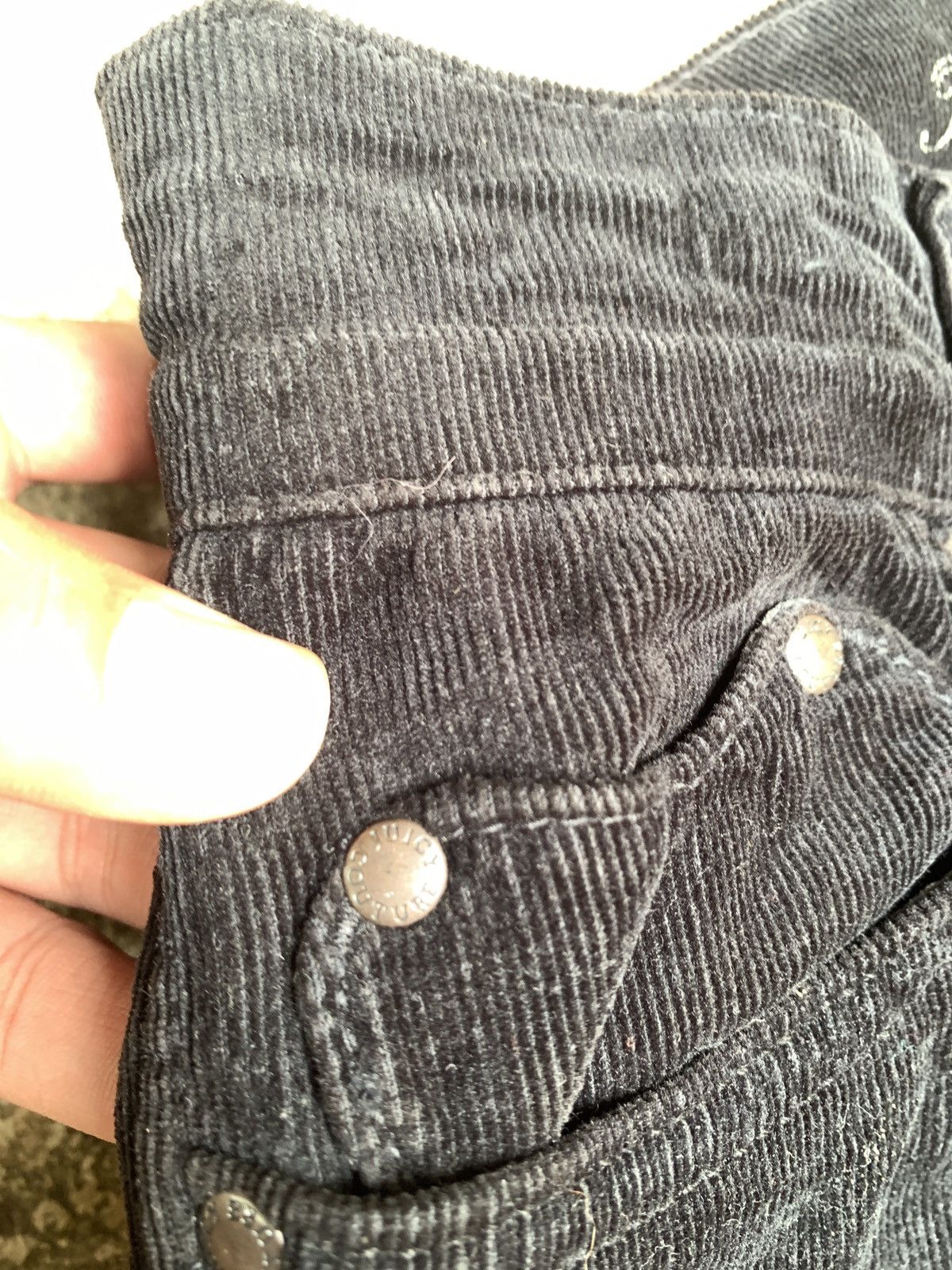 Juicy Couture × Juicy Couture Jeans The Kate by Juicy Couture Black Lovey Pocket Corduroy Pants Size 29" - 7 Thumbnail