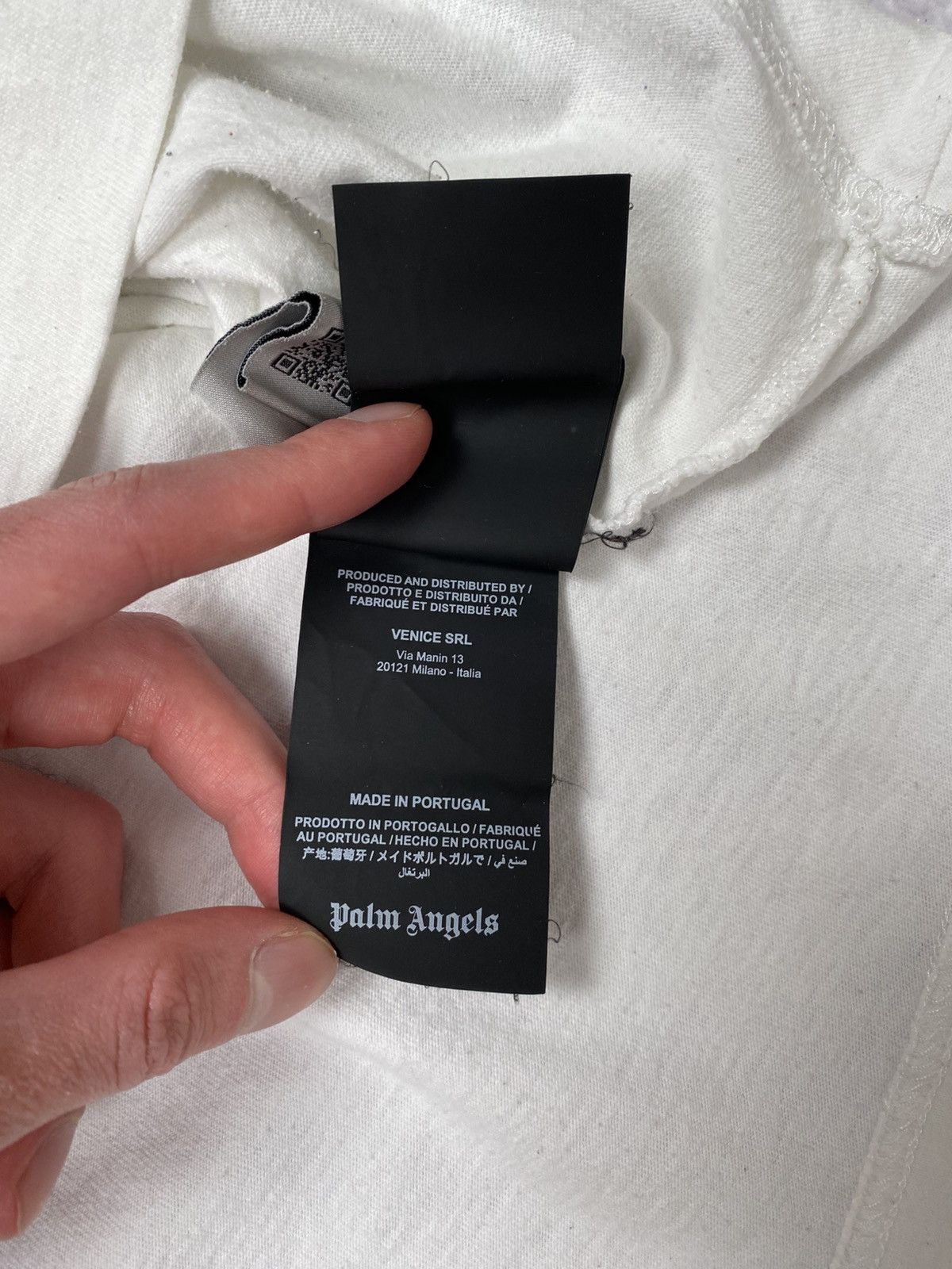 Palm Angels Oversized white shiny logo tee by Palm Angels Size US S / EU 44-46 / 1 - 11 Thumbnail