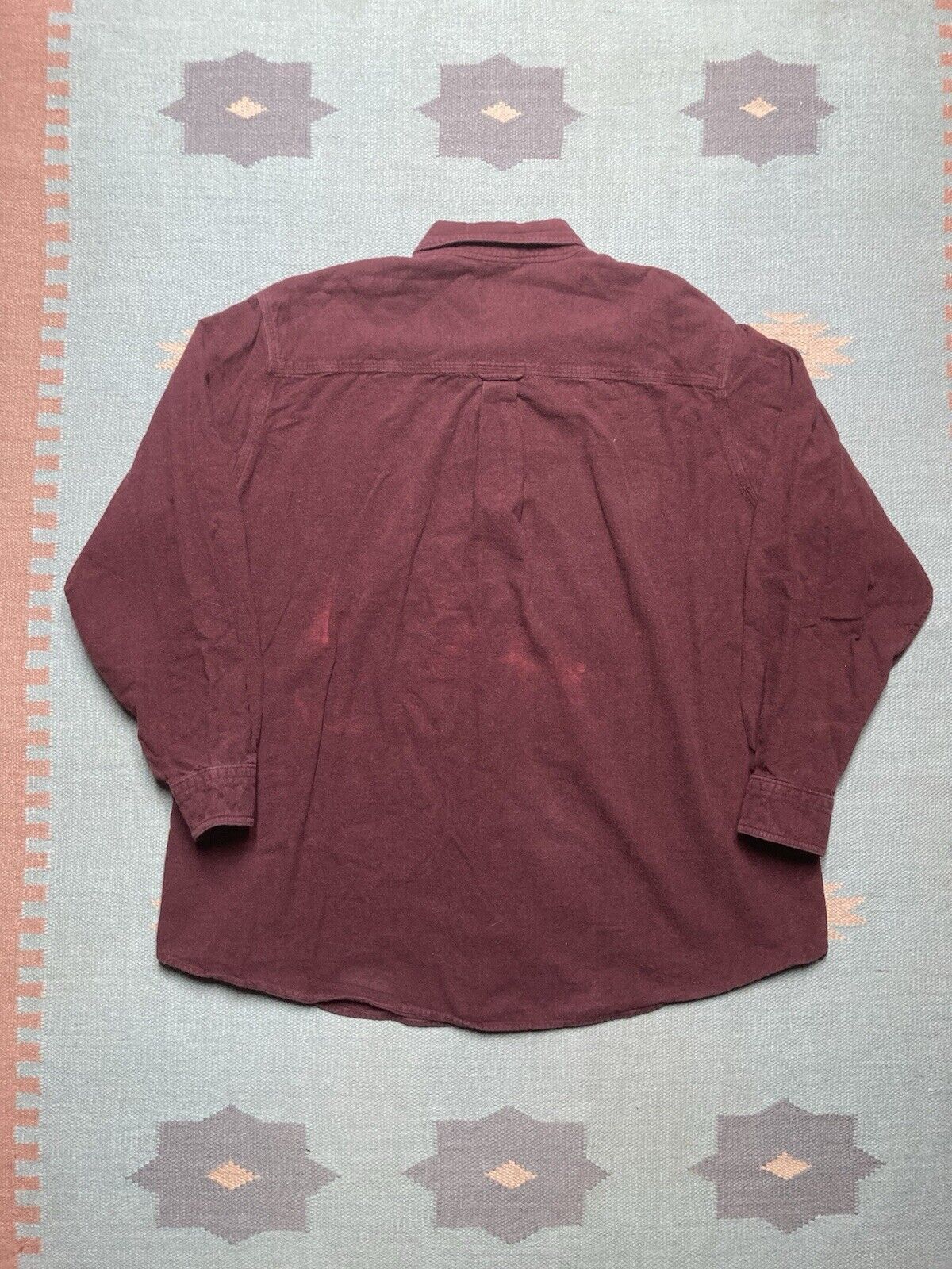 Vintage × Woolrich Woolen Mills Woolrich chamois flannel shirt maroon ruby heather men’s XL Size US XL / EU 56 / 4 - 5 Thumbnail