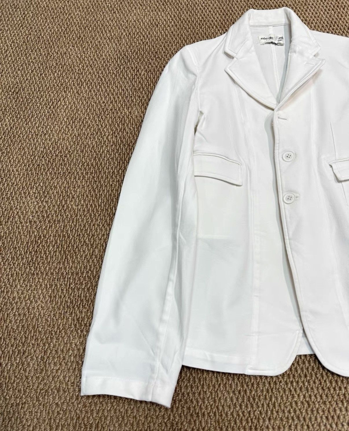 Comme des Garcons Comme des Garçons White Boiled Wool Blazer Jacket K23 Size M / US 6-8 / IT 42-44 - 2 Thumbnail