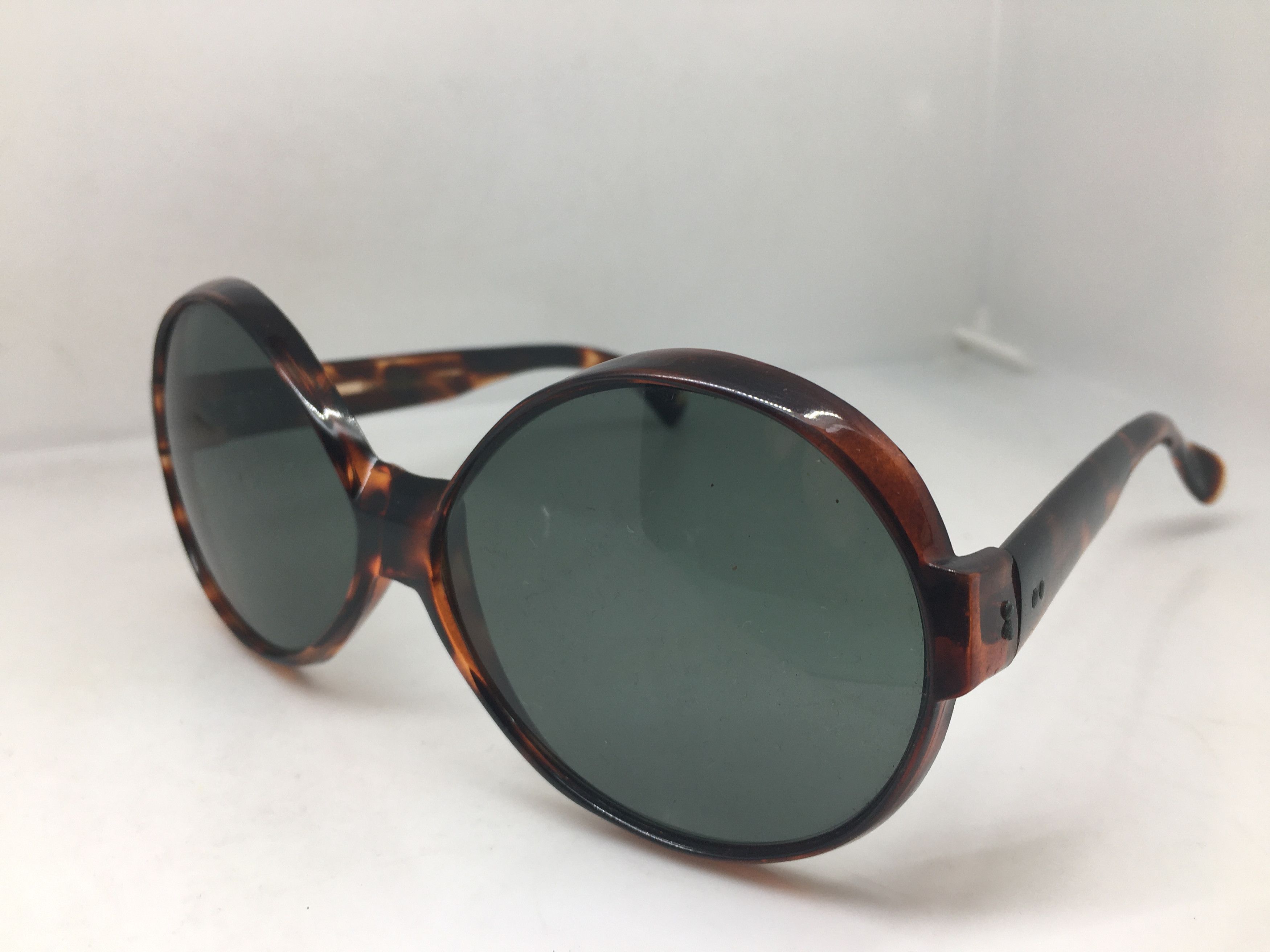 Vintage Vintage 60s Handmade Tortoise Sunglasses Frame Glass Lens Size ONE SIZE - 3 Thumbnail