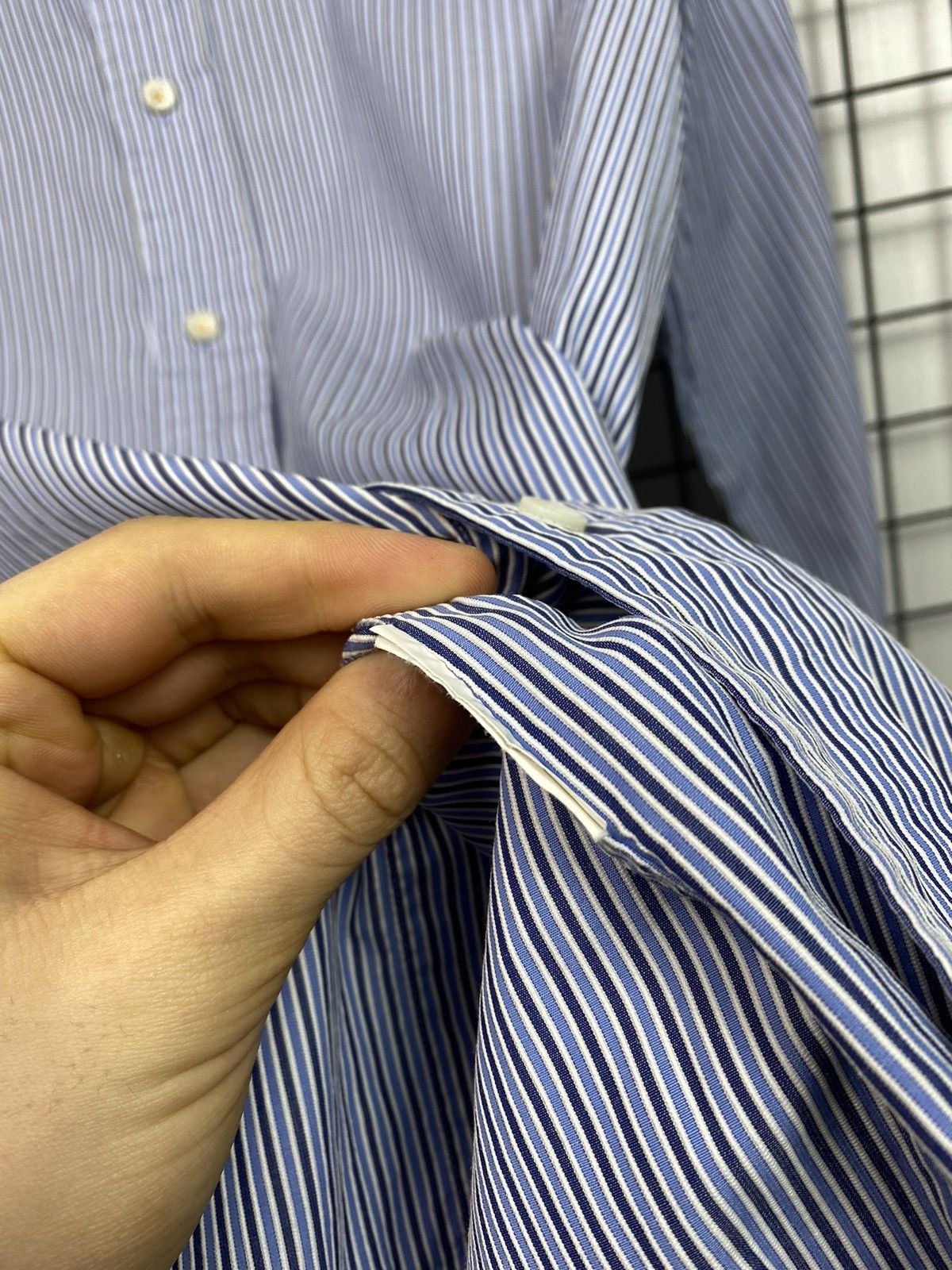 Dsquared2 Dsquared2 men striped shirt logo 50 size Blue white Size US M / EU 48-50 / 2 - 10 Thumbnail