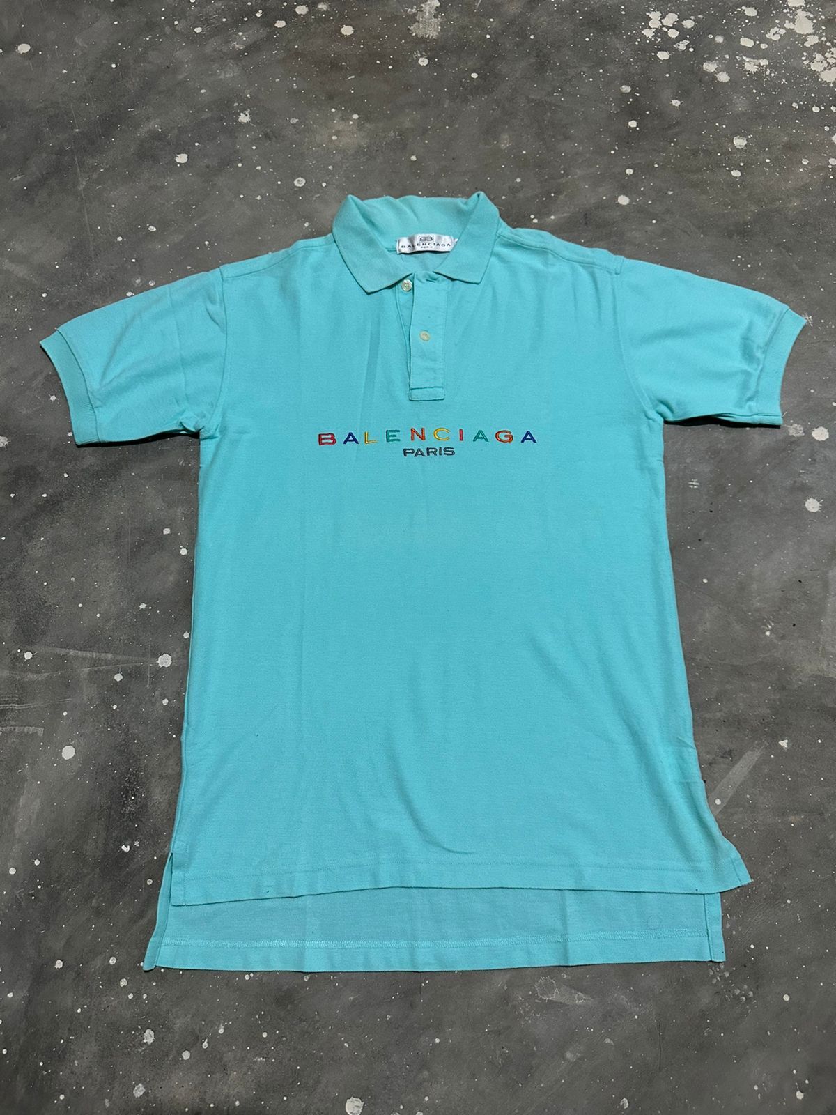 Balenciaga × Vintage Vintage Balenciaga Embroidery multicolour logo polo Shirt Size US L / EU 52-54 / 3 - 6 Thumbnail