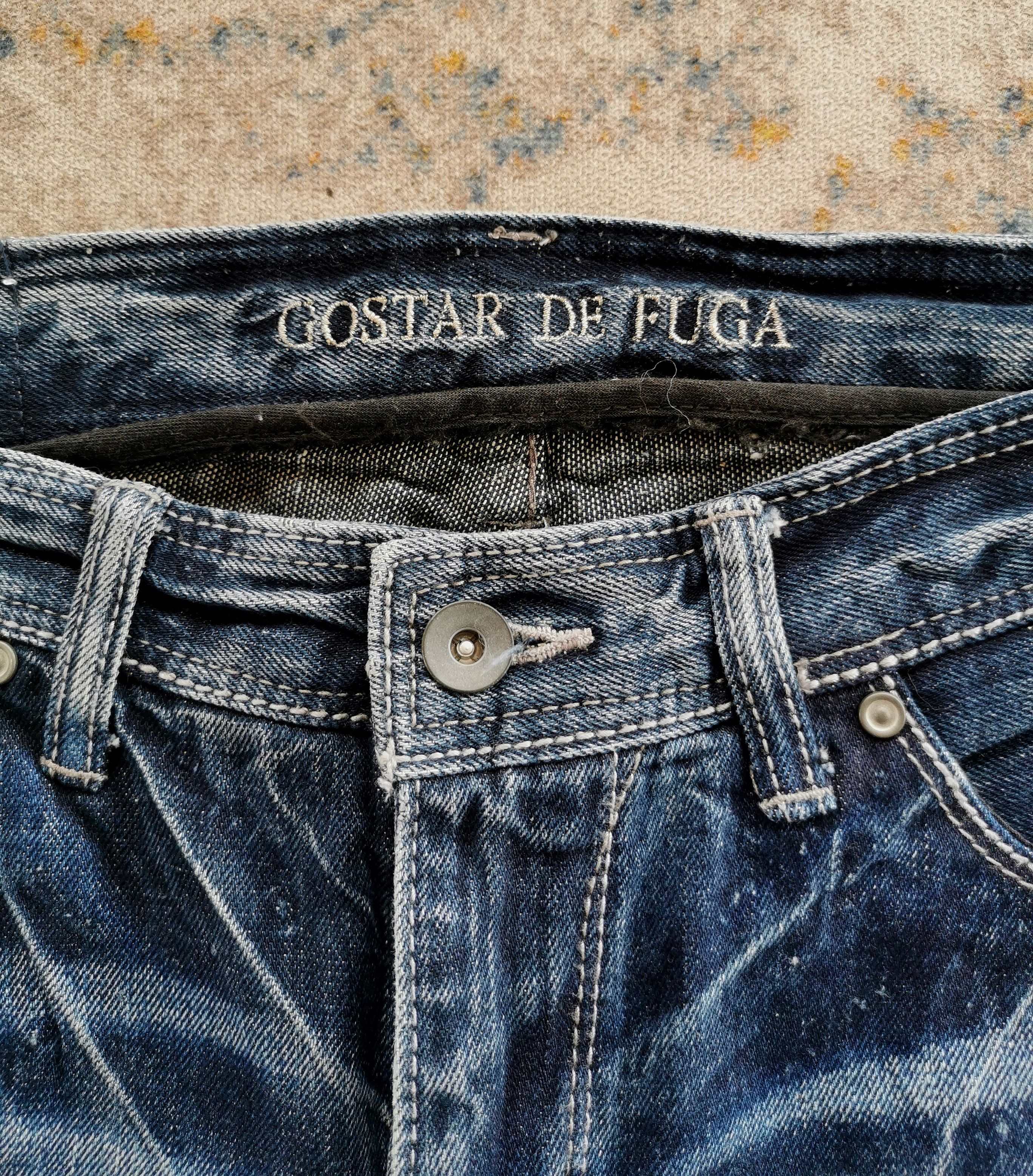 GOSTAR DE FUGA Go Star De Fuga Distressed Whisker Clawmark Jeans 32x33.5 Size US 32 / EU 48 - 10 Thumbnail