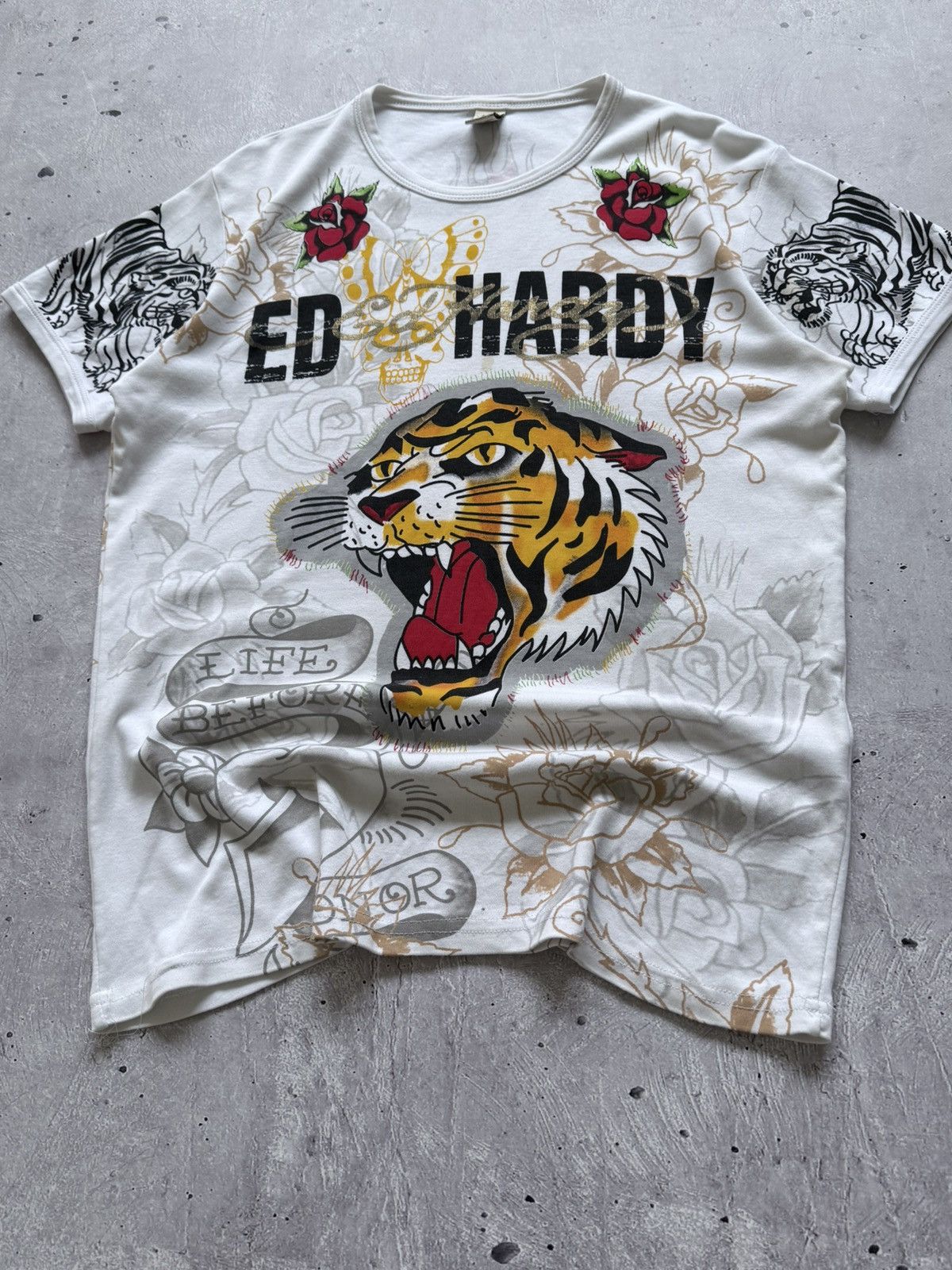 Ed Hardy Vintage Y2K Ed Hardy Christian Audigier T-Shirt Size US L / EU 52-54 / 3 - 2 Thumbnail