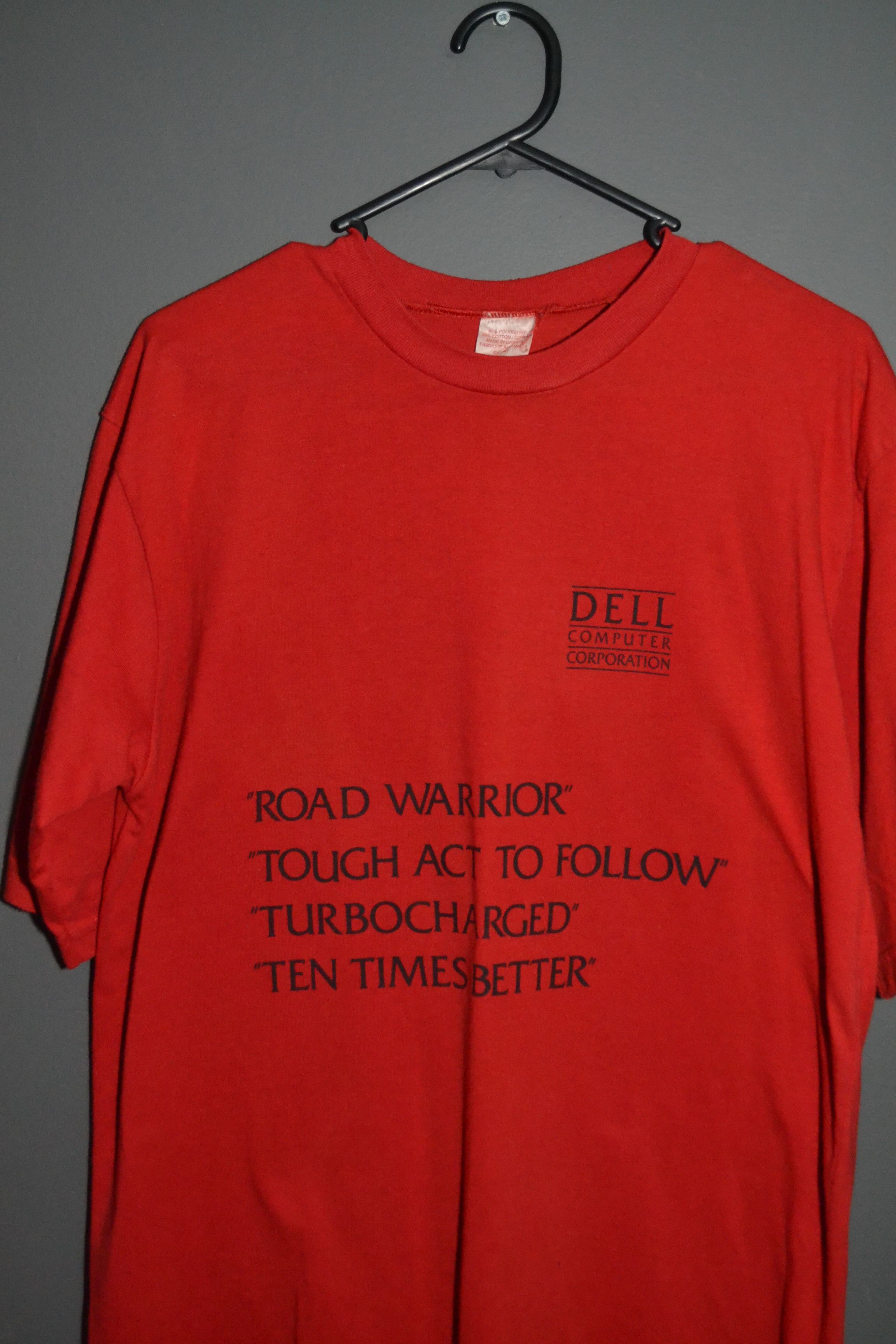 Band Tees × Vintage Vintage 1990s Dell Computers Software T-shirt Warning Size US L / EU 52-54 / 3 - 1 Thumbnail